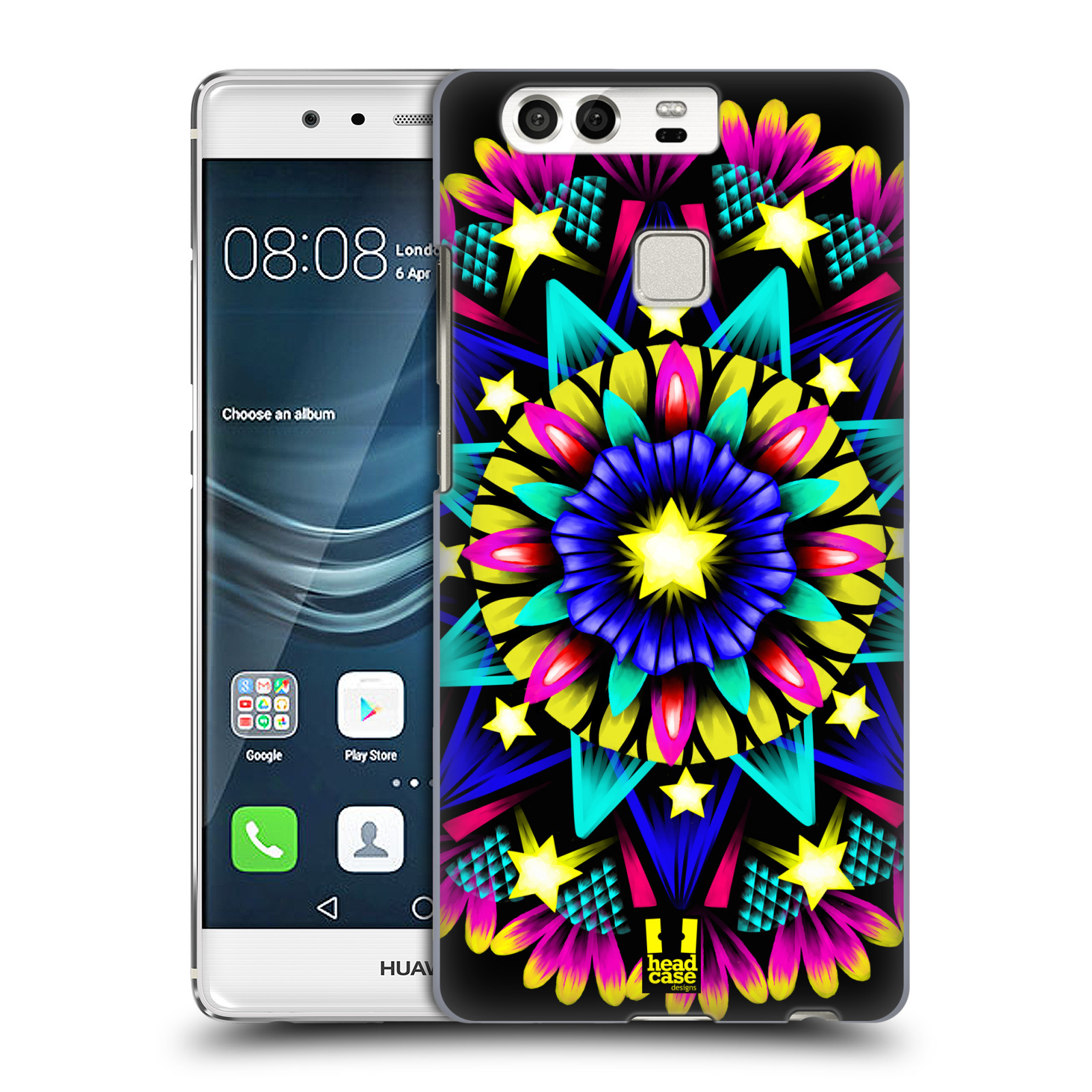 HEAD CASE plastový obal na mobil Huawei P9 / P9 DUAL SIM vzor Indie Mandala kaleidoskop barevný vzor HVĚZDA