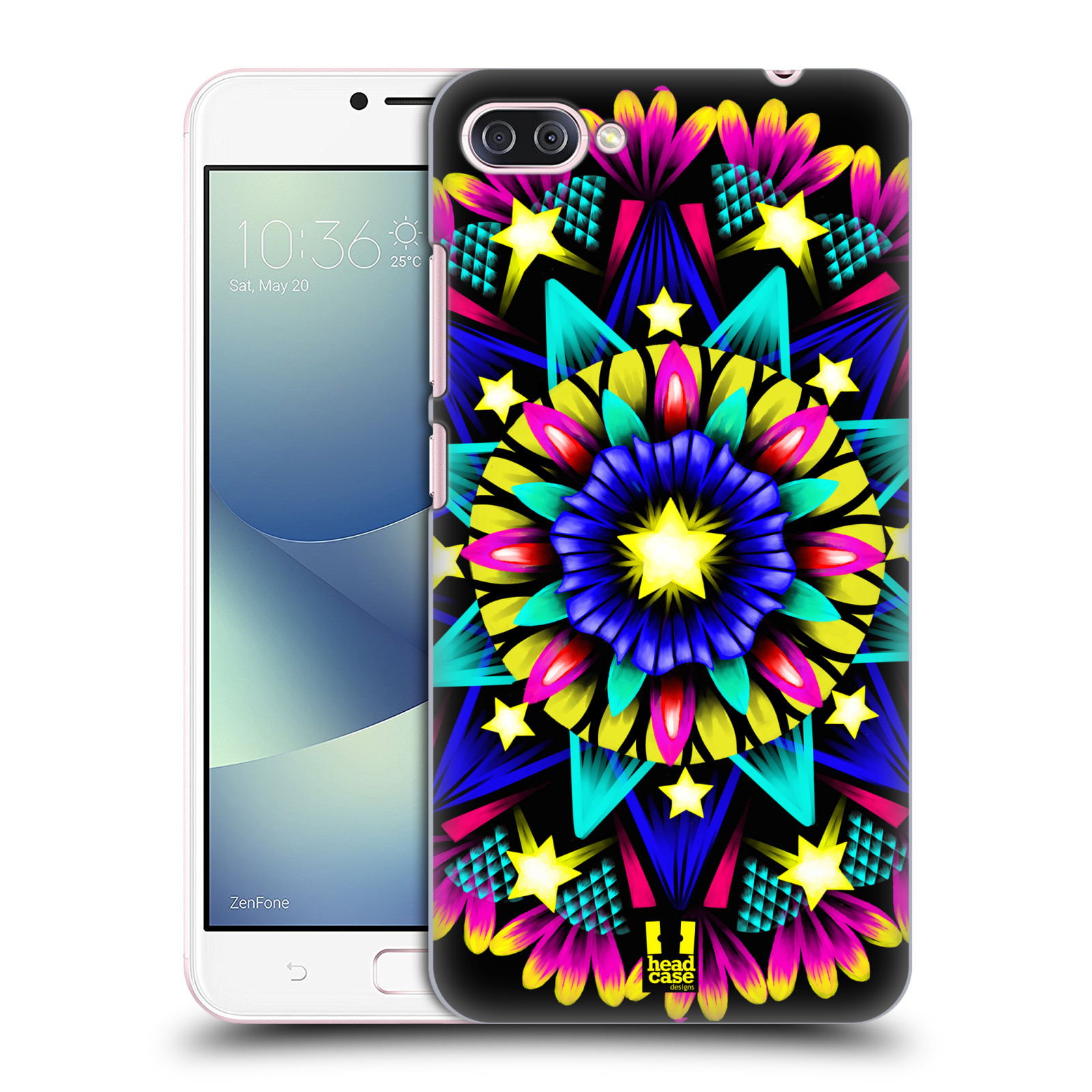 HEAD CASE plastový obal na mobil Asus Zenfone 4 MAX ZC554KL vzor Indie Mandala kaleidoskop barevný vzor HVĚZDA