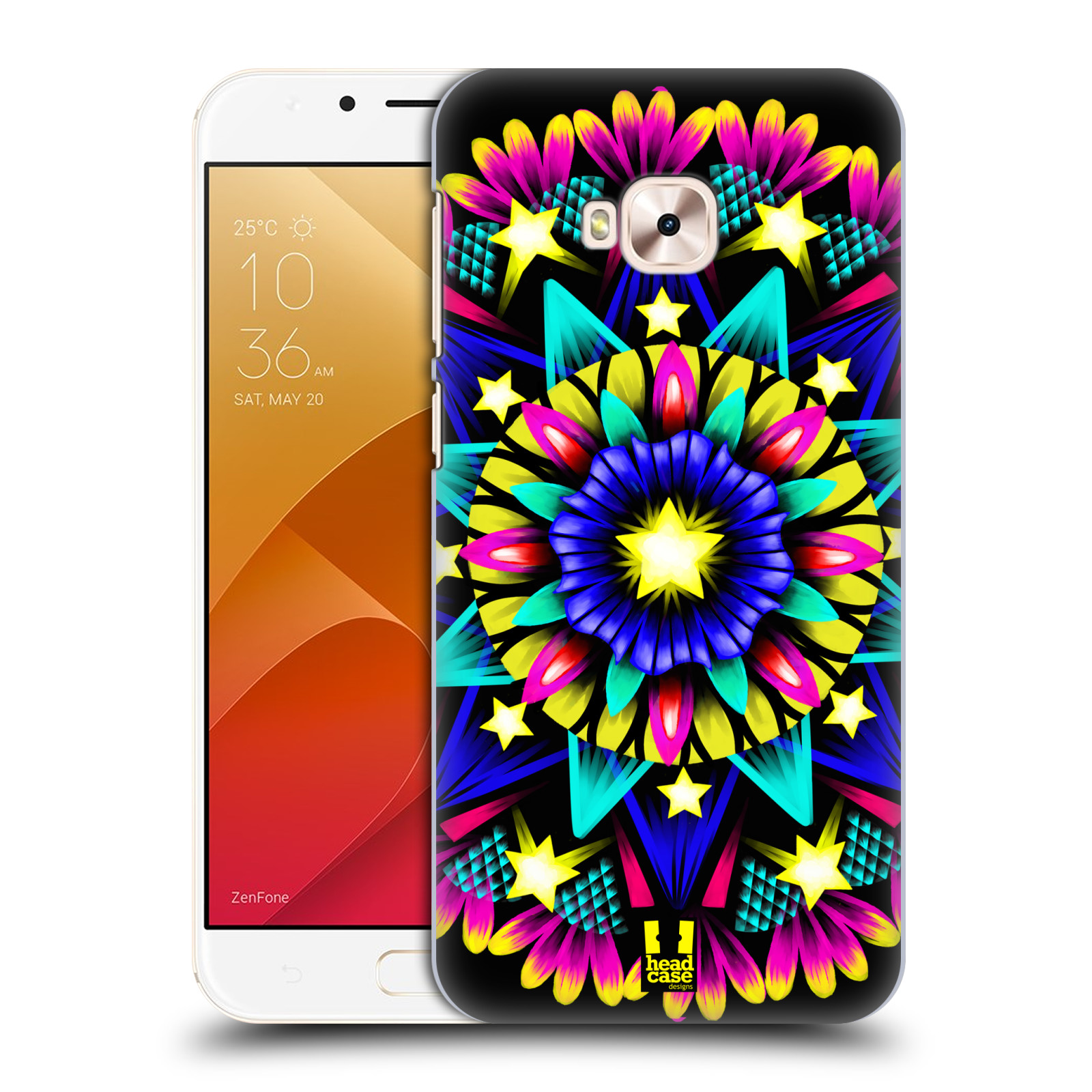 HEAD CASE plastový obal na mobil Asus Zenfone 4 Selfie Pro ZD552KL vzor Indie Mandala kaleidoskop barevný vzor HVĚZDA