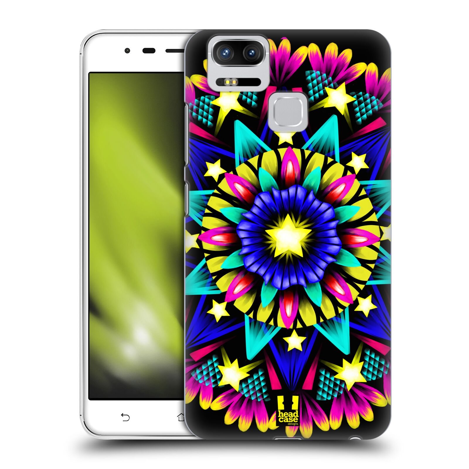 HEAD CASE plastový obal na mobil Asus Zenfone 3 Zoom ZE553KL vzor Indie Mandala kaleidoskop barevný vzor HVĚZDA