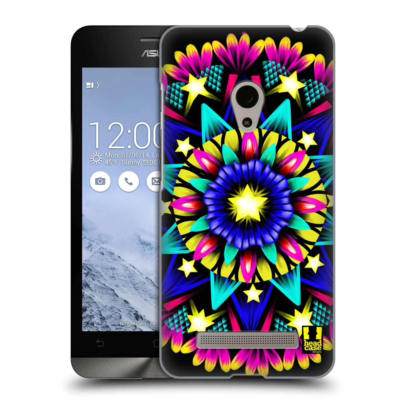 HEAD CASE plastový obal na mobil Asus Zenfone 5 vzor Indie Mandala kaleidoskop barevný vzor HVĚZDA