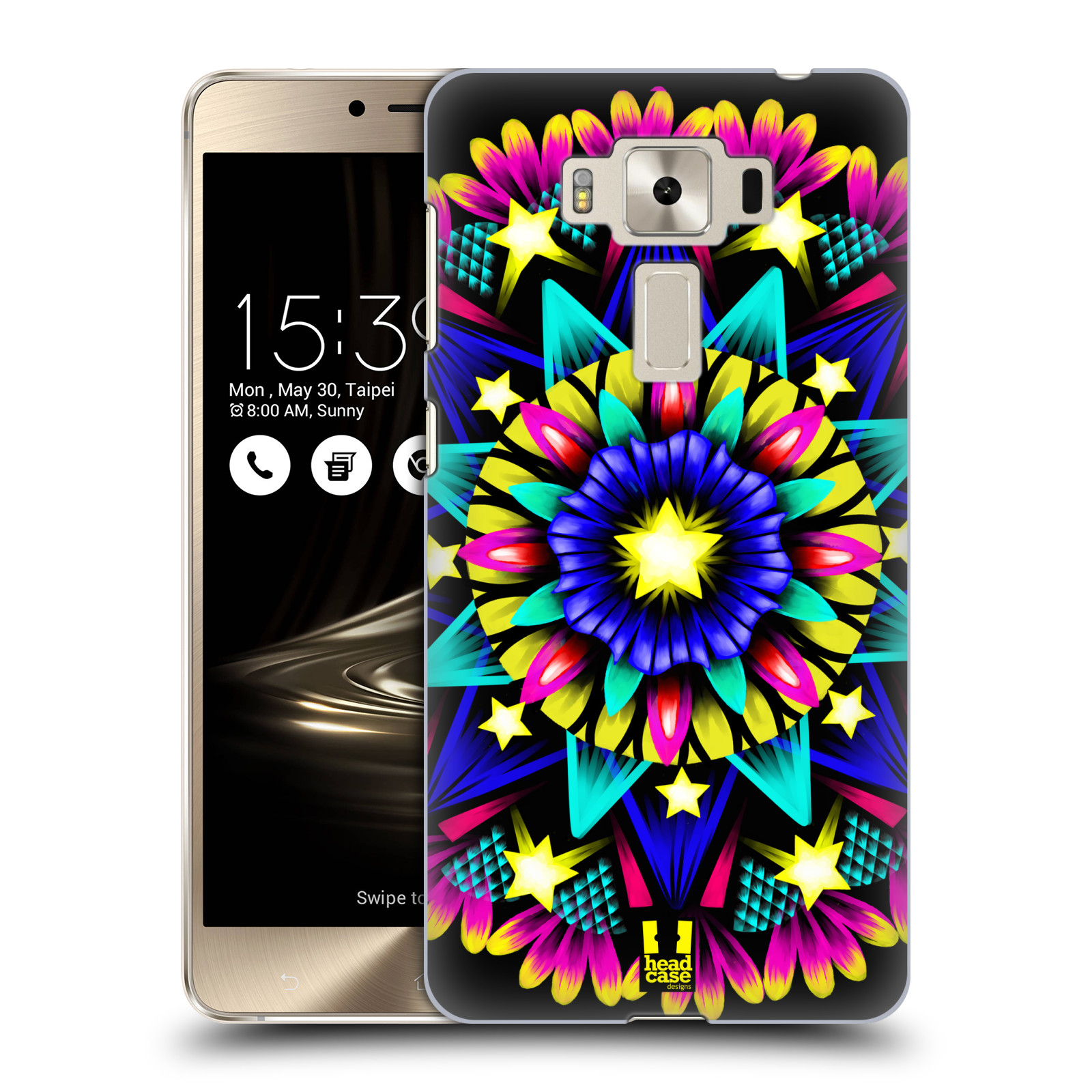 HEAD CASE plastový obal na mobil Asus Zenfone 3 DELUXE ZS550KL vzor Indie Mandala kaleidoskop barevný vzor HVĚZDA
