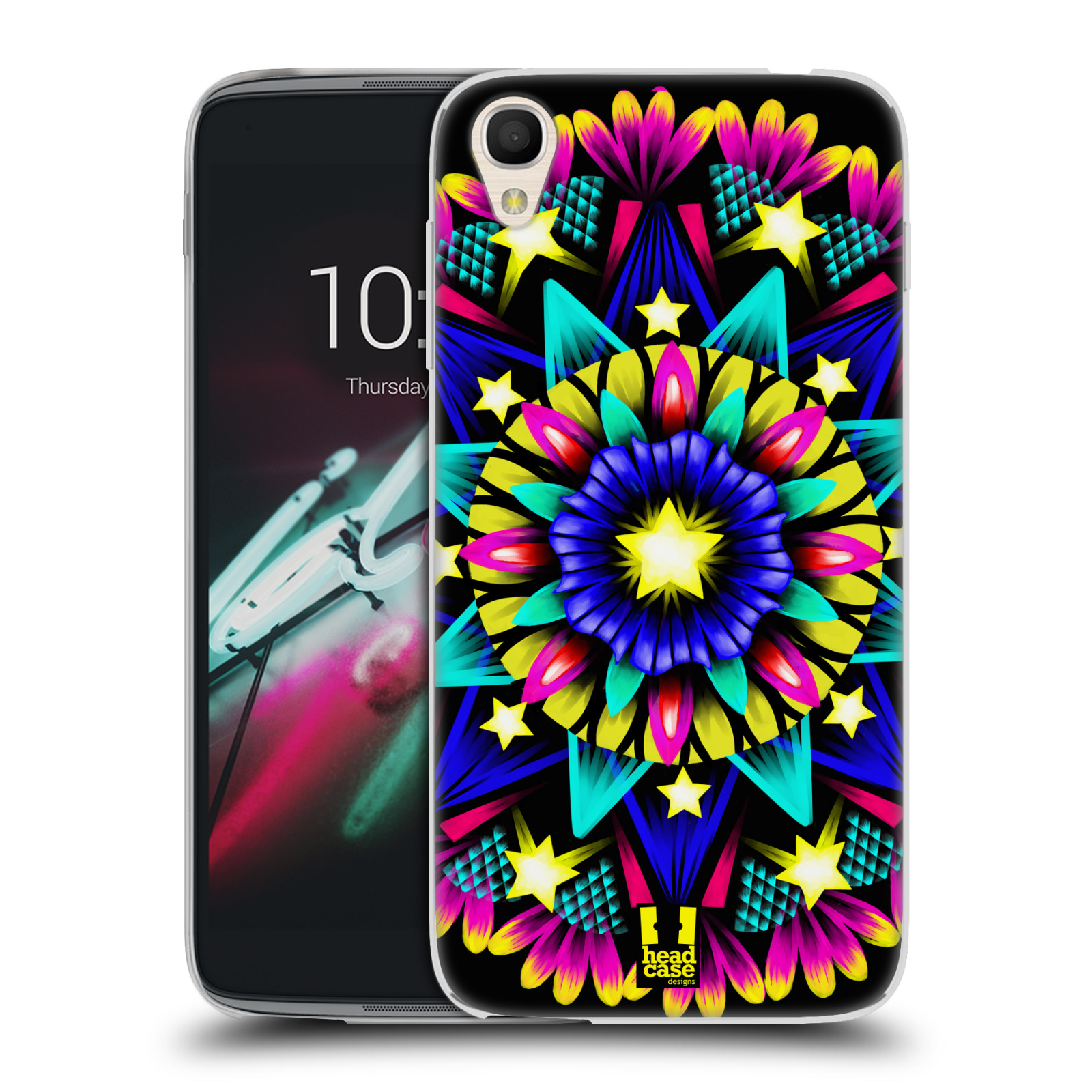 HEAD CASE silikonový obal na mobil Alcatel Idol 3 OT-6039Y (4.7) vzor Indie Mandala kaleidoskop barevný vzor HVĚZDA