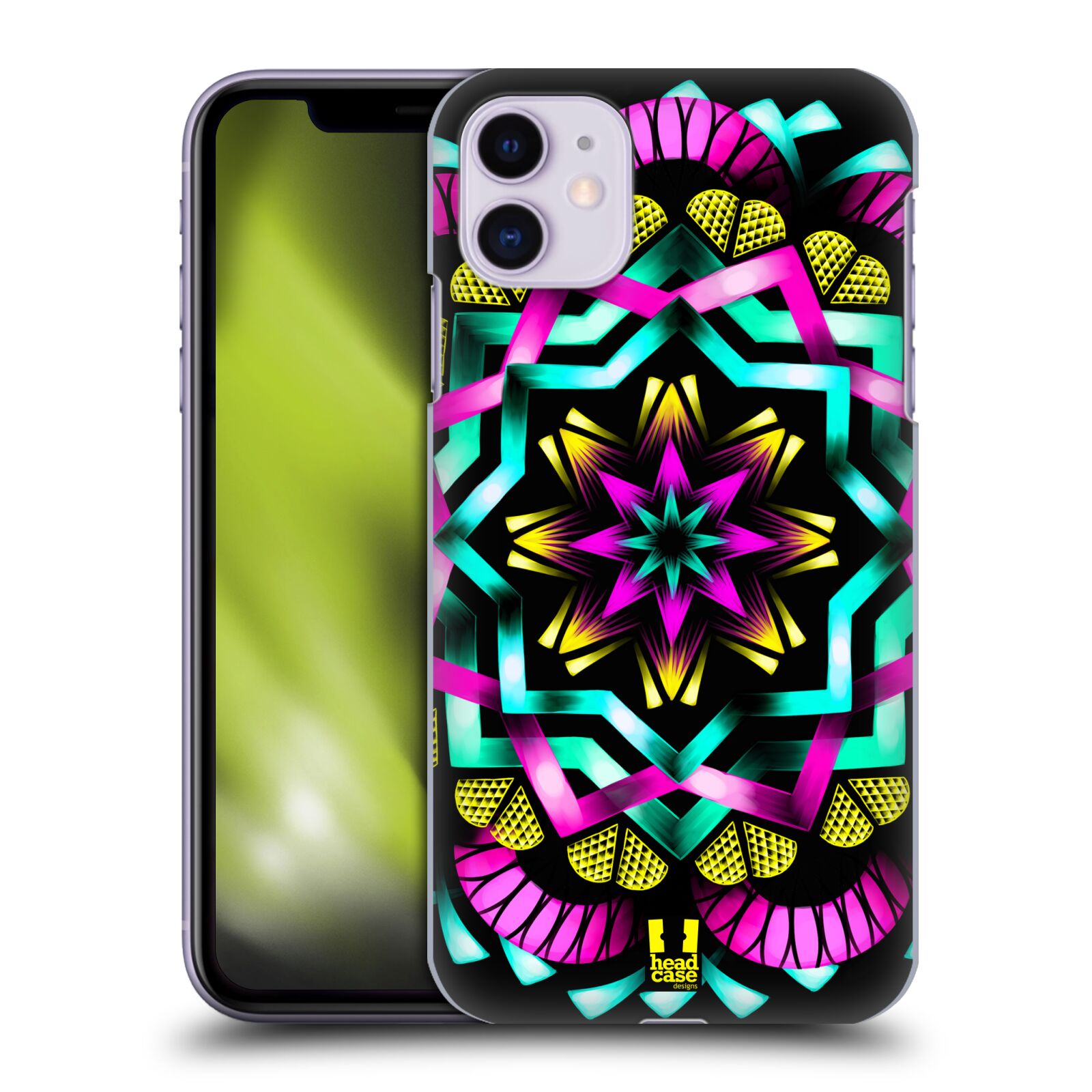 Pouzdro na mobil Apple Iphone 11 - HEAD CASE - vzor Indie Mandala kaleidoskop barevný vzor SLUNCE