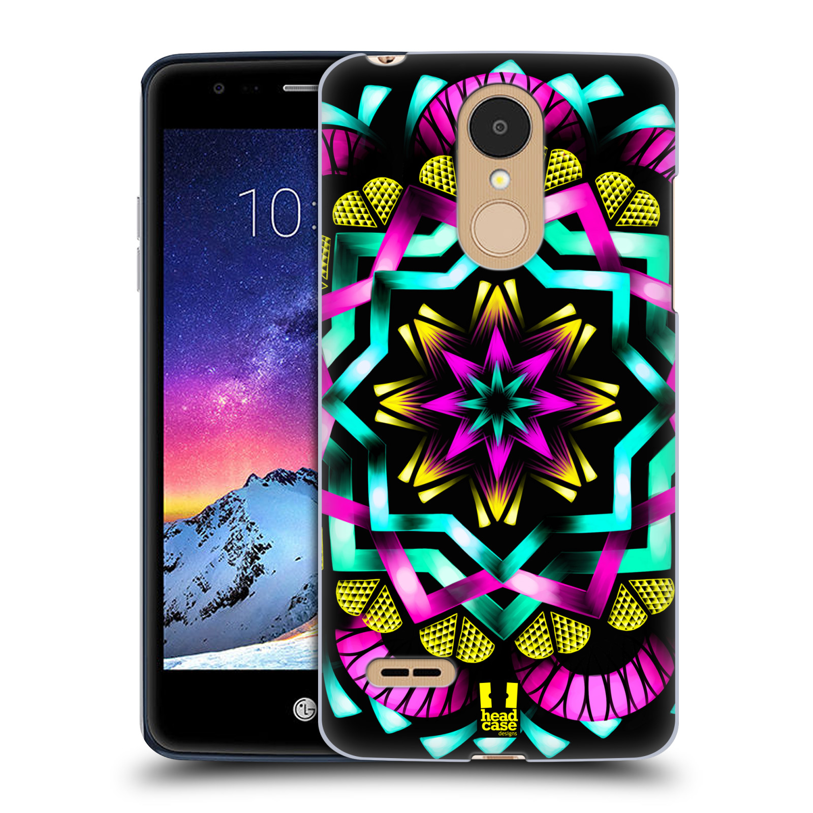 HEAD CASE plastový obal na mobil LG K9 / K8 2018 vzor Indie Mandala kaleidoskop barevný vzor SLUNCE