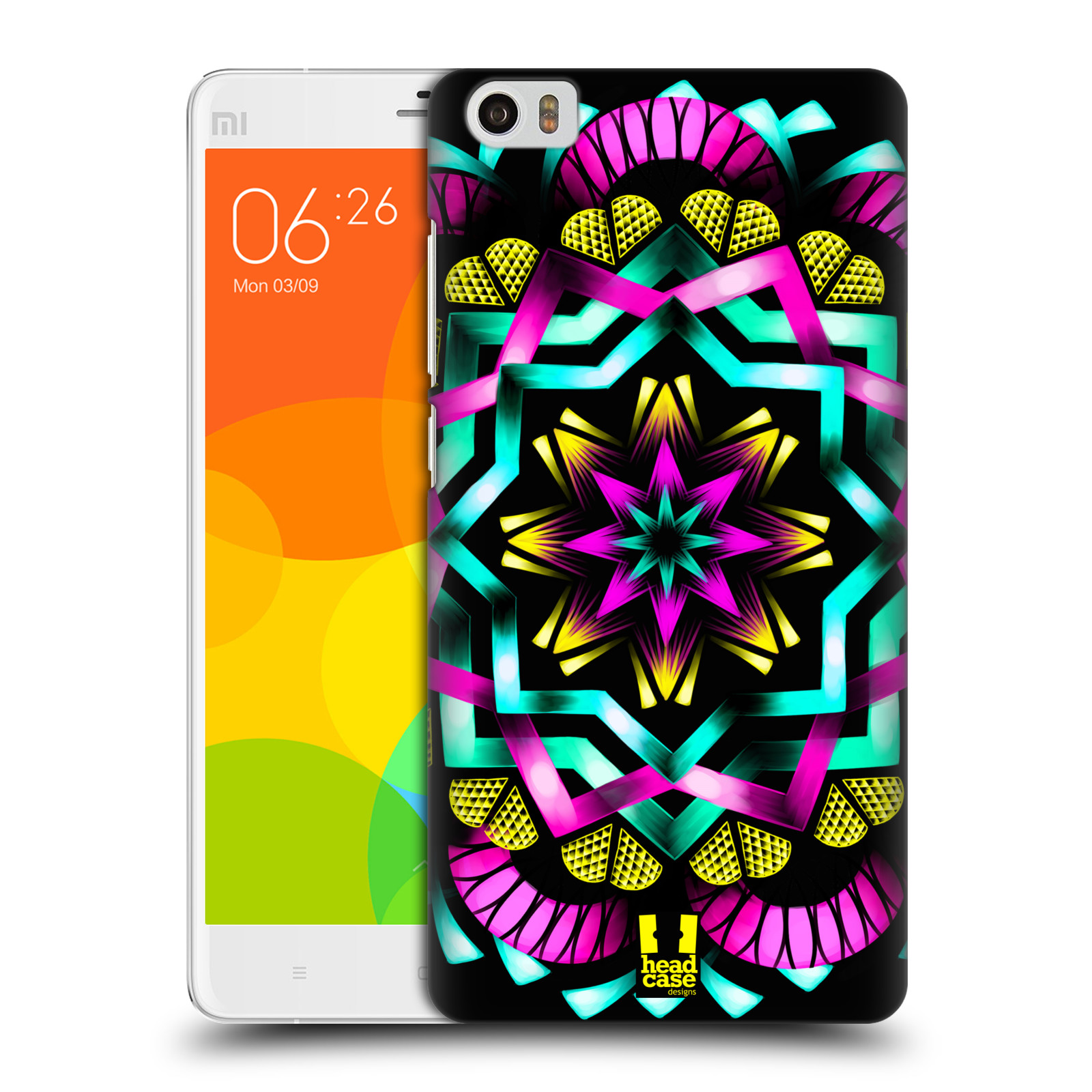 HEAD CASE pevný plastový obal na mobil XIAOMI Mi Note vzor Indie Mandala kaleidoskop barevný vzor SLUNCE