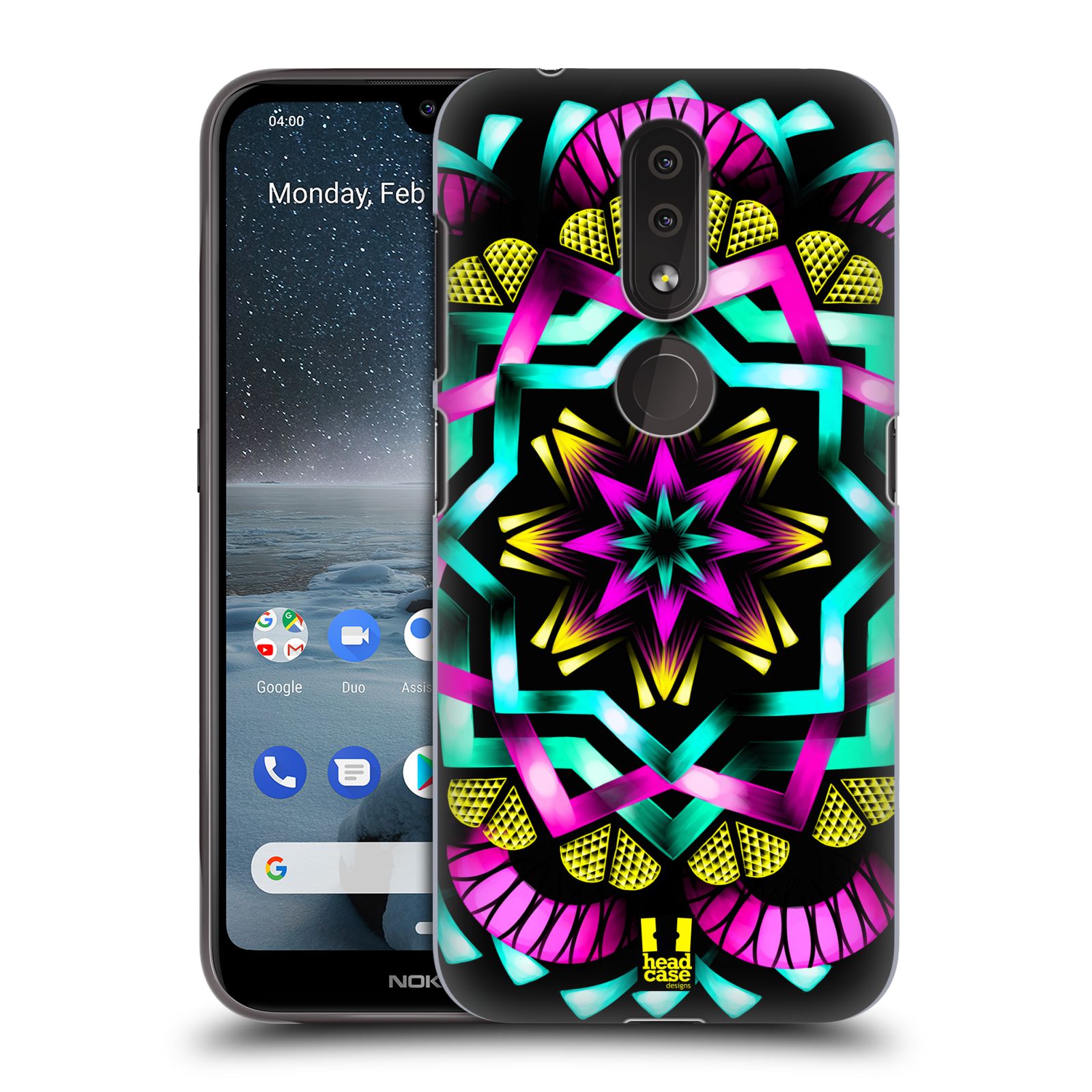 Pouzdro na mobil Nokia 4.2 - HEAD CASE - vzor Indie Mandala kaleidoskop barevný vzor SLUNCE
