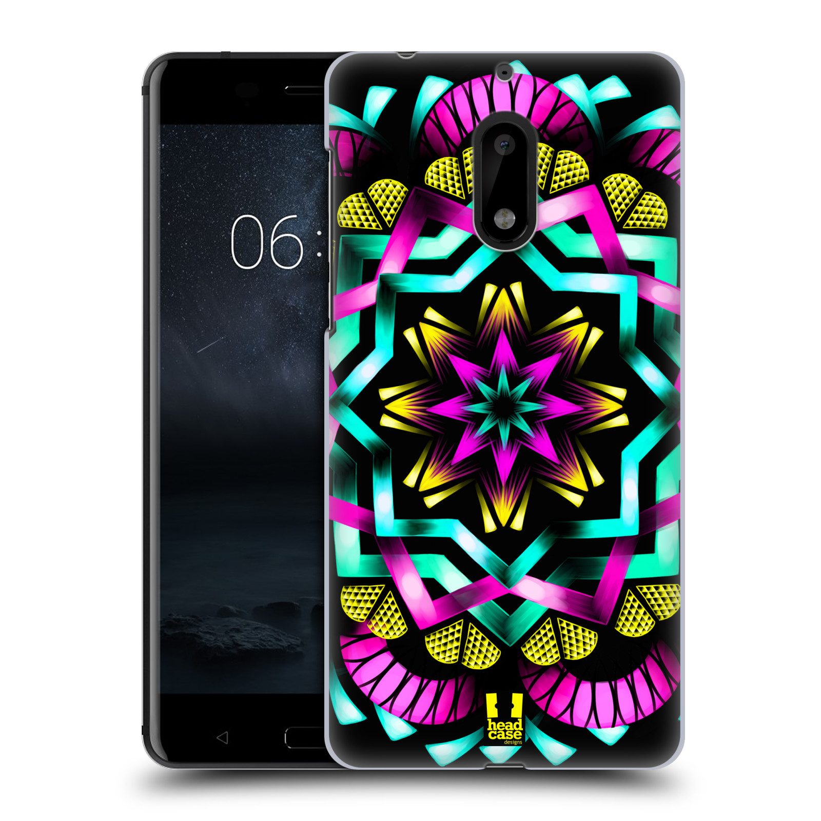 HEAD CASE plastový obal na mobil Nokia 6 vzor Indie Mandala kaleidoskop barevný vzor SLUNCE