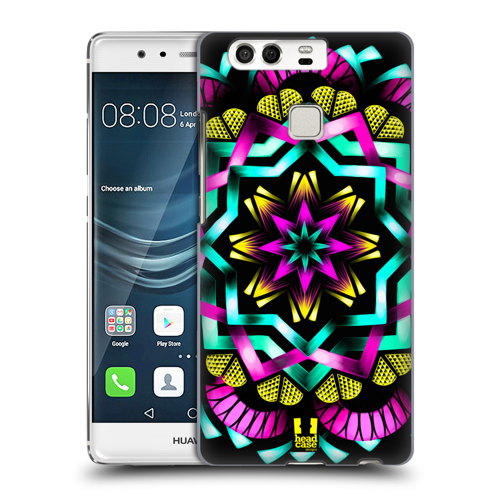 HEAD CASE plastový obal na mobil Huawei P9 / P9 DUAL SIM vzor Indie Mandala kaleidoskop barevný vzor SLUNCE
