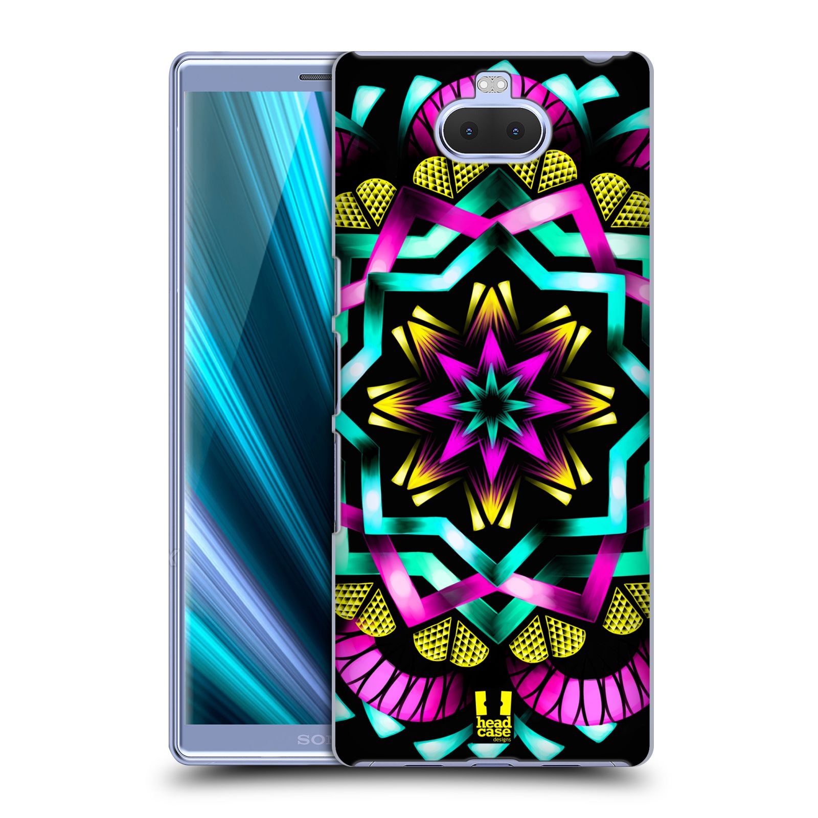 Pouzdro na mobil Sony Xperia 10 - Head Case - vzor Indie Mandala kaleidoskop barevný vzor SLUNCE