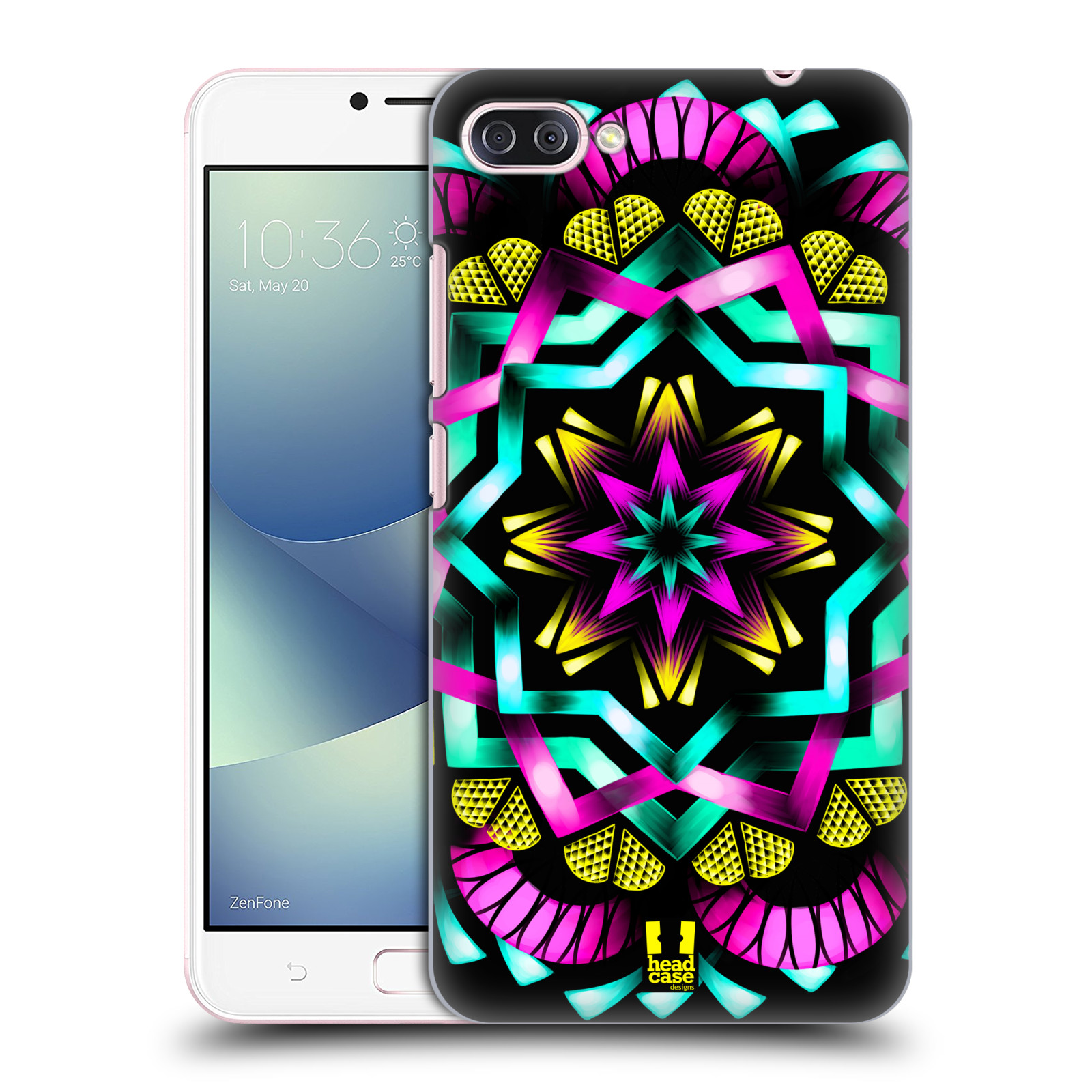 HEAD CASE plastový obal na mobil Asus Zenfone 4 MAX ZC554KL vzor Indie Mandala kaleidoskop barevný vzor SLUNCE