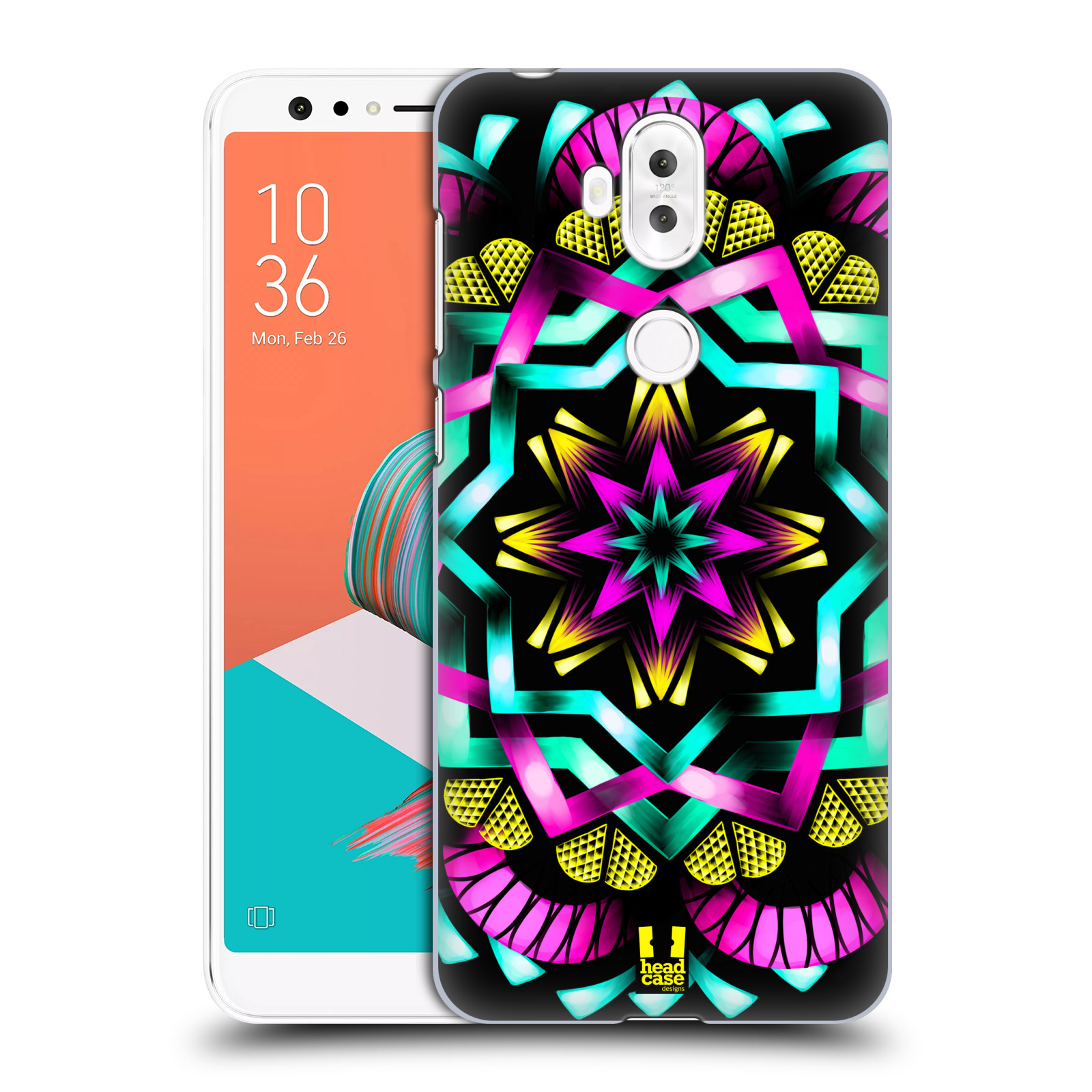 HEAD CASE plastový obal na mobil Asus Zenfone 5 LITE ZC600KL vzor Indie Mandala kaleidoskop barevný vzor SLUNCE