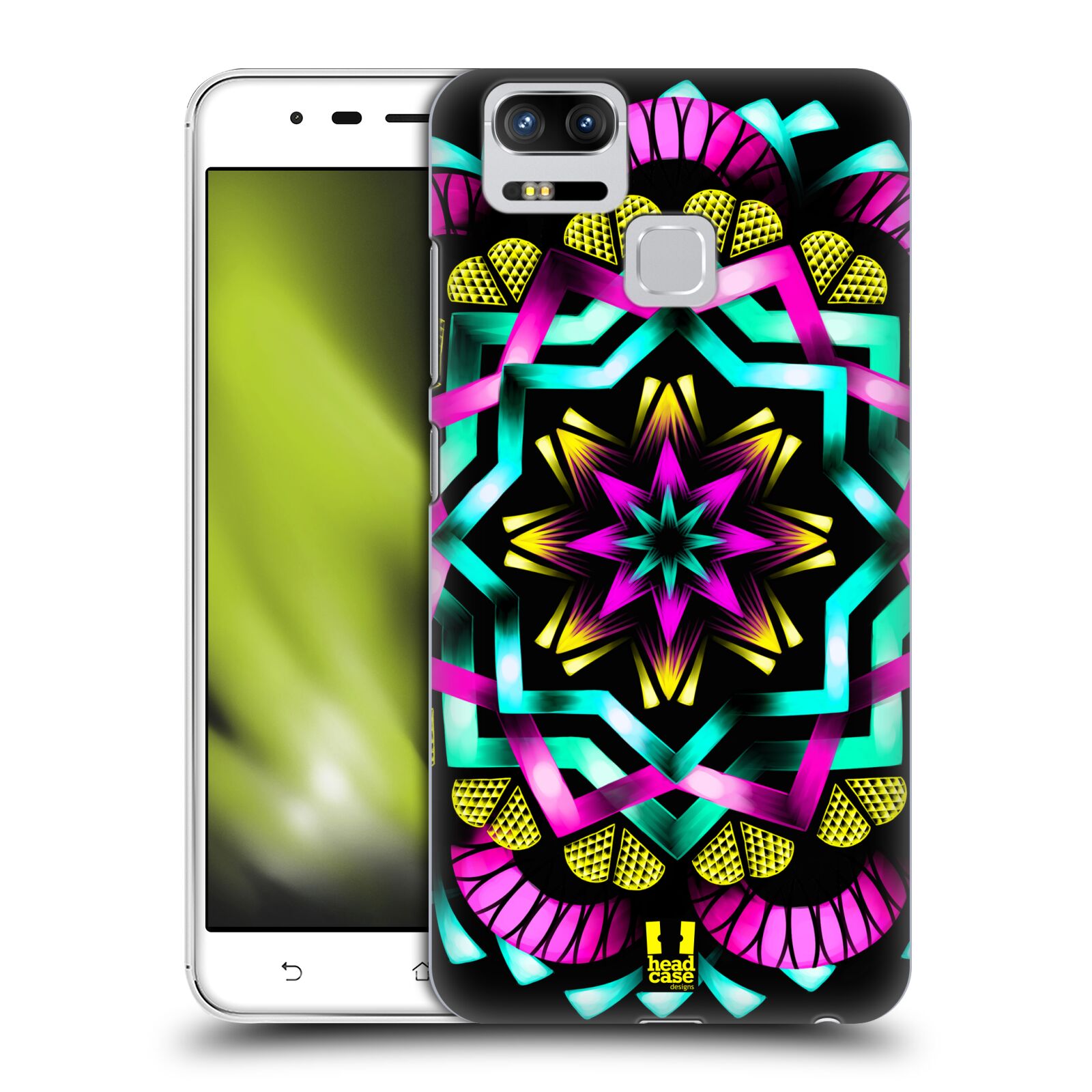 HEAD CASE plastový obal na mobil Asus Zenfone 3 Zoom ZE553KL vzor Indie Mandala kaleidoskop barevný vzor SLUNCE