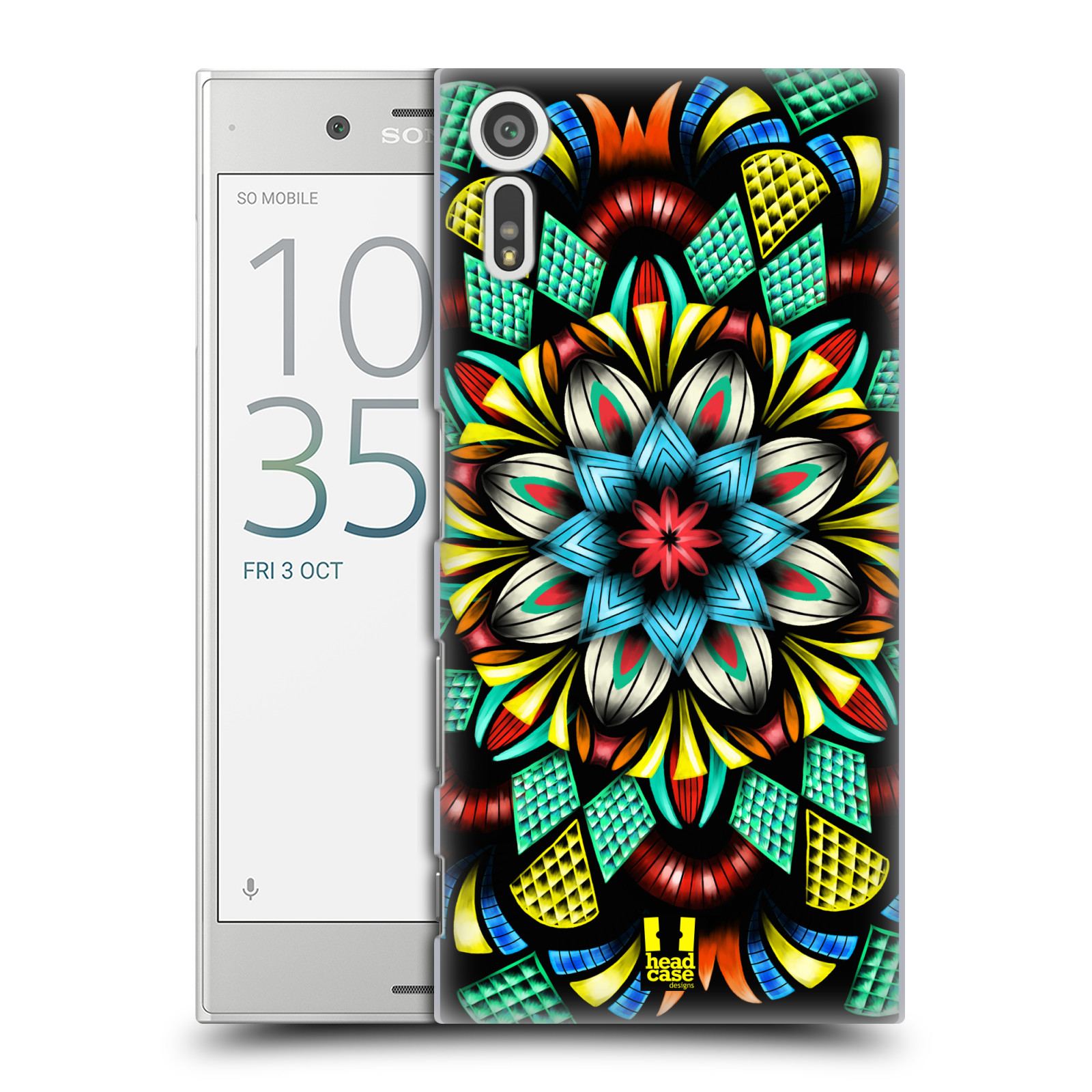 HEAD CASE plastový obal na mobil Sony Xperia XZ vzor Indie Mandala kaleidoskop barevný vzor TRADIČNÍ
