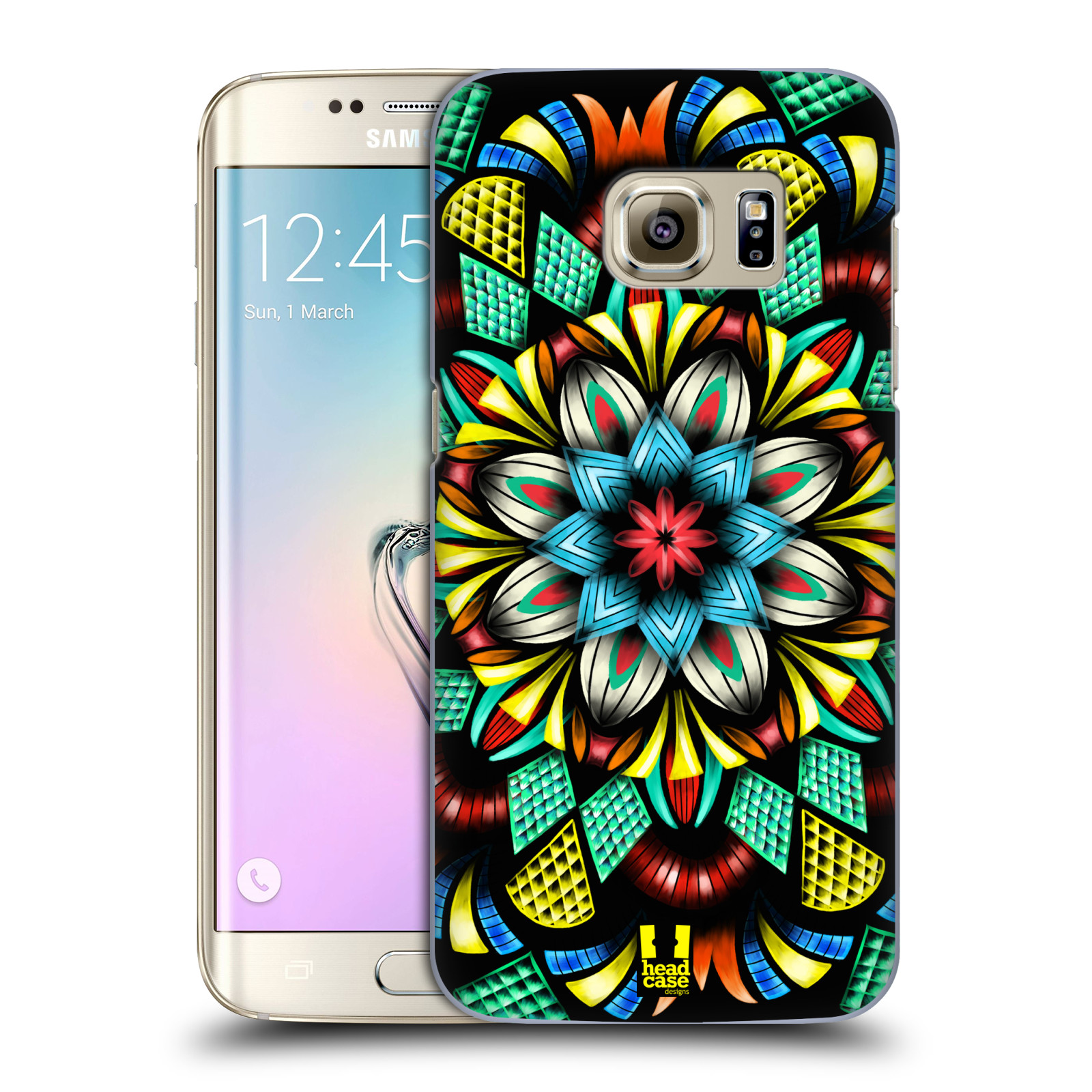 HEAD CASE plastový obal na mobil SAMSUNG GALAXY S7 EDGE vzor Indie Mandala kaleidoskop barevný vzor TRADIČNÍ