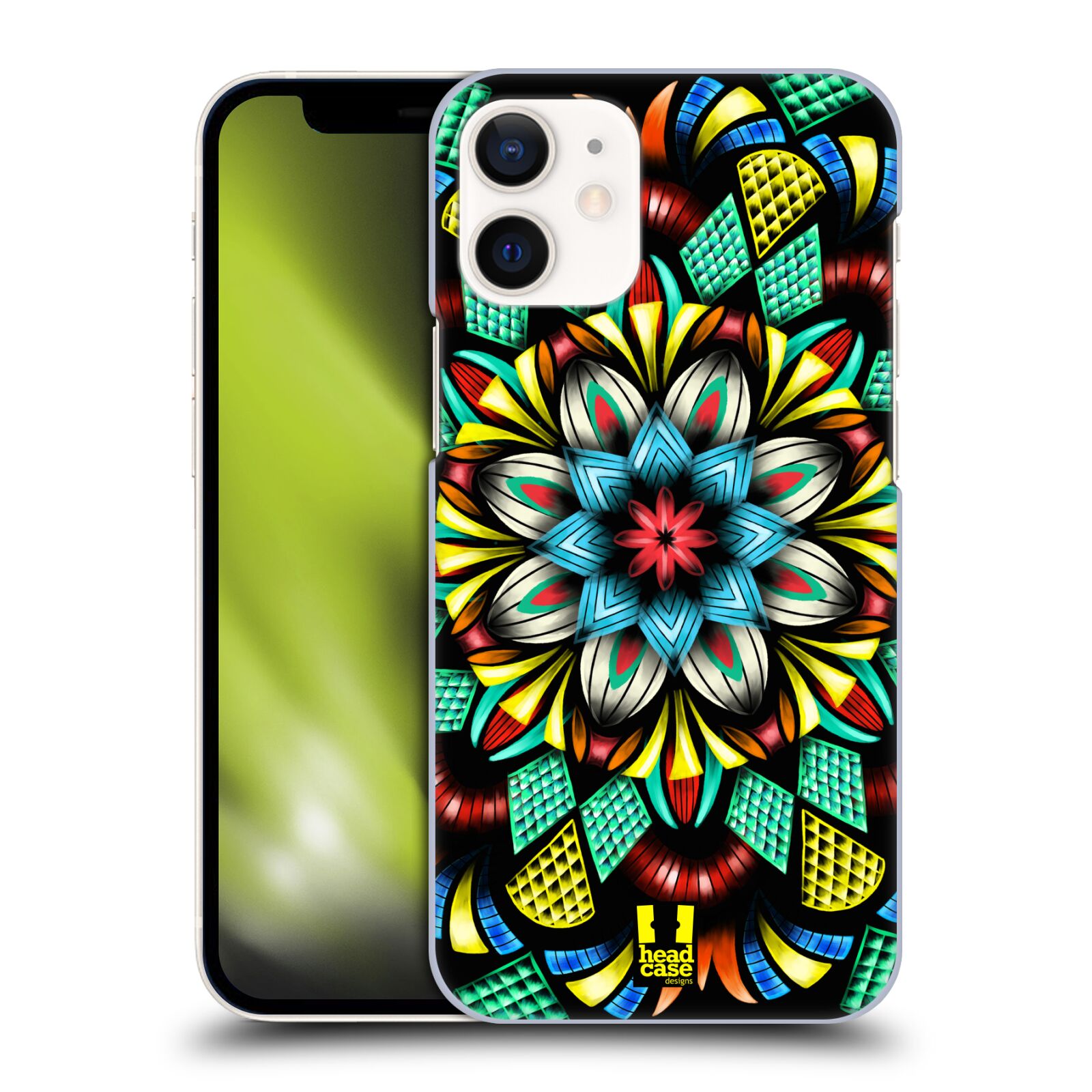 Plastový obal na mobil Apple Iphone 12 MINI vzor Indie Mandala kaleidoskop barevný vzor TRADIČNÍ