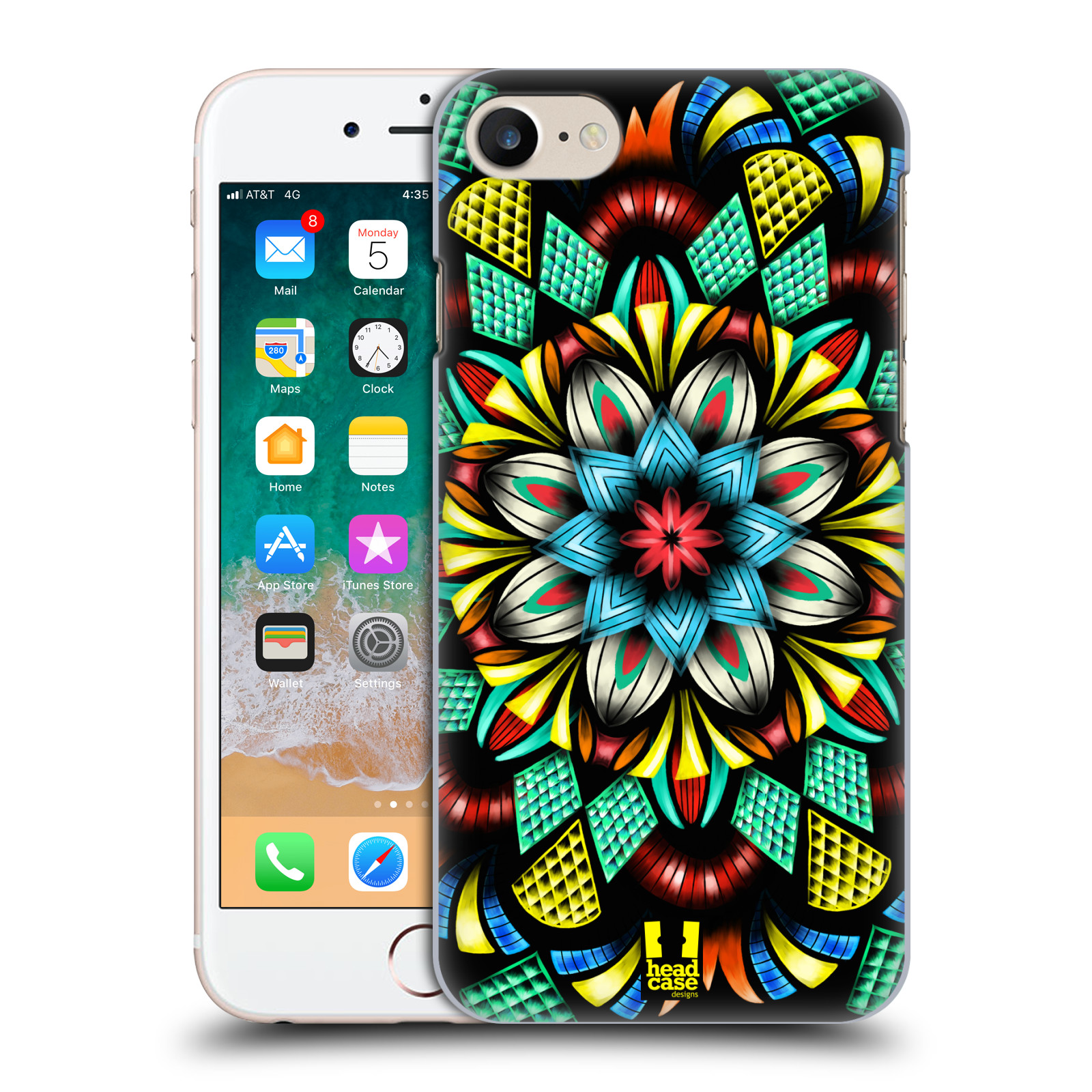 HEAD CASE plastový obal na mobil Apple Iphone 7 vzor Indie Mandala kaleidoskop barevný vzor TRADIČNÍ