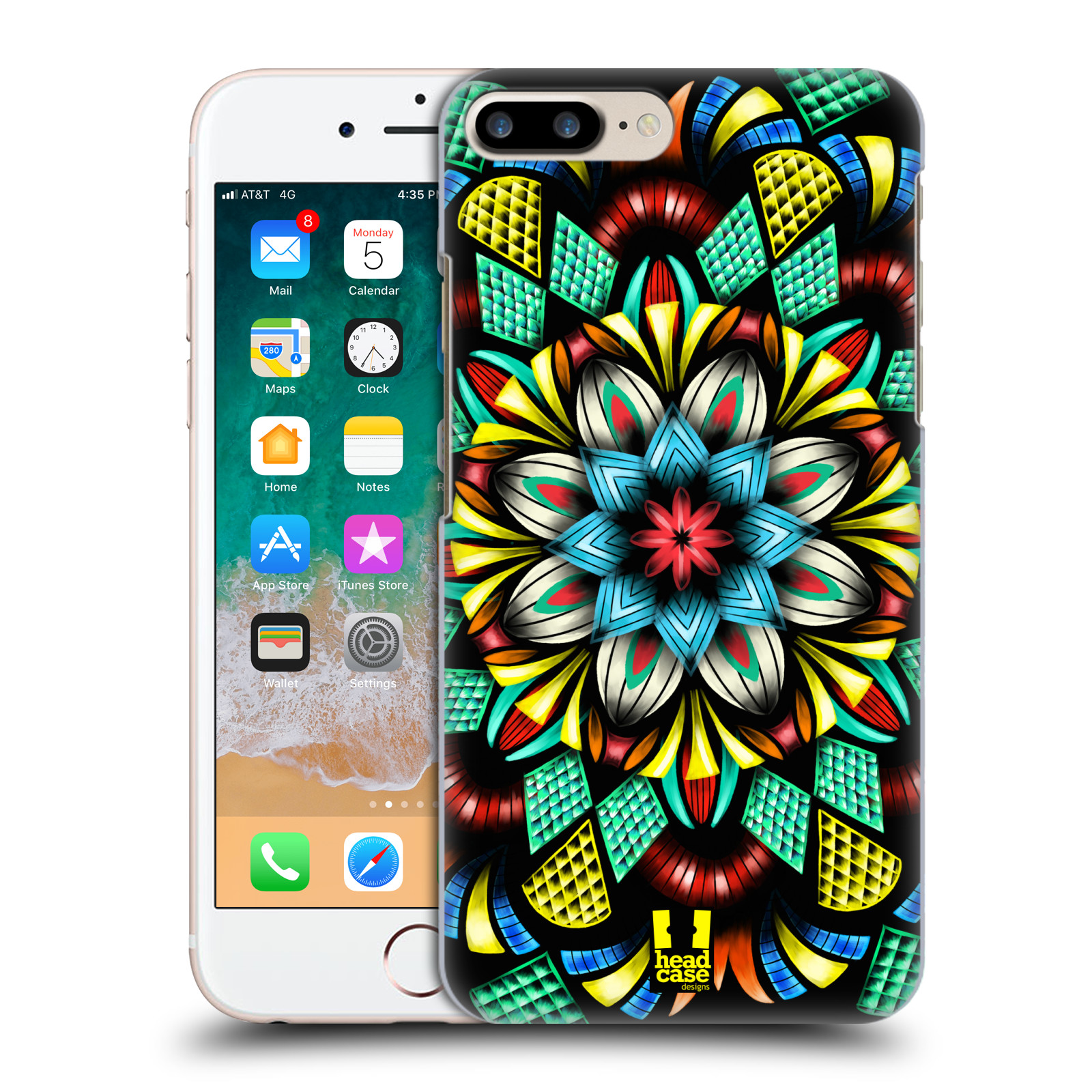 Plastové pouzdro pro mobil Apple Iphone 8 PLUS vzor Indie Mandala kaleidoskop barevný vzor TRADIČNÍ