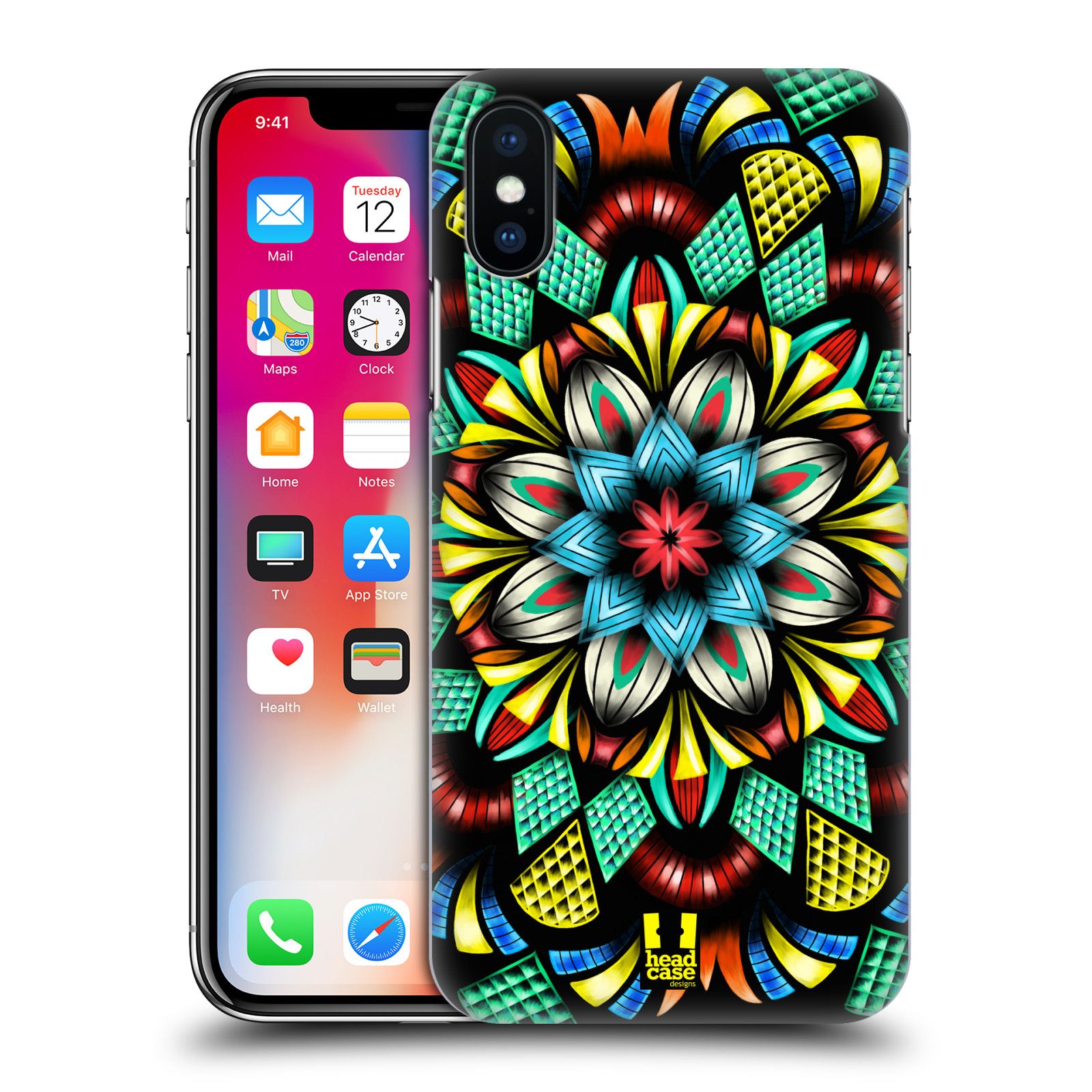 HEAD CASE plastový obal na mobil Apple Iphone X / XS vzor Indie Mandala kaleidoskop barevný vzor TRADIČNÍ
