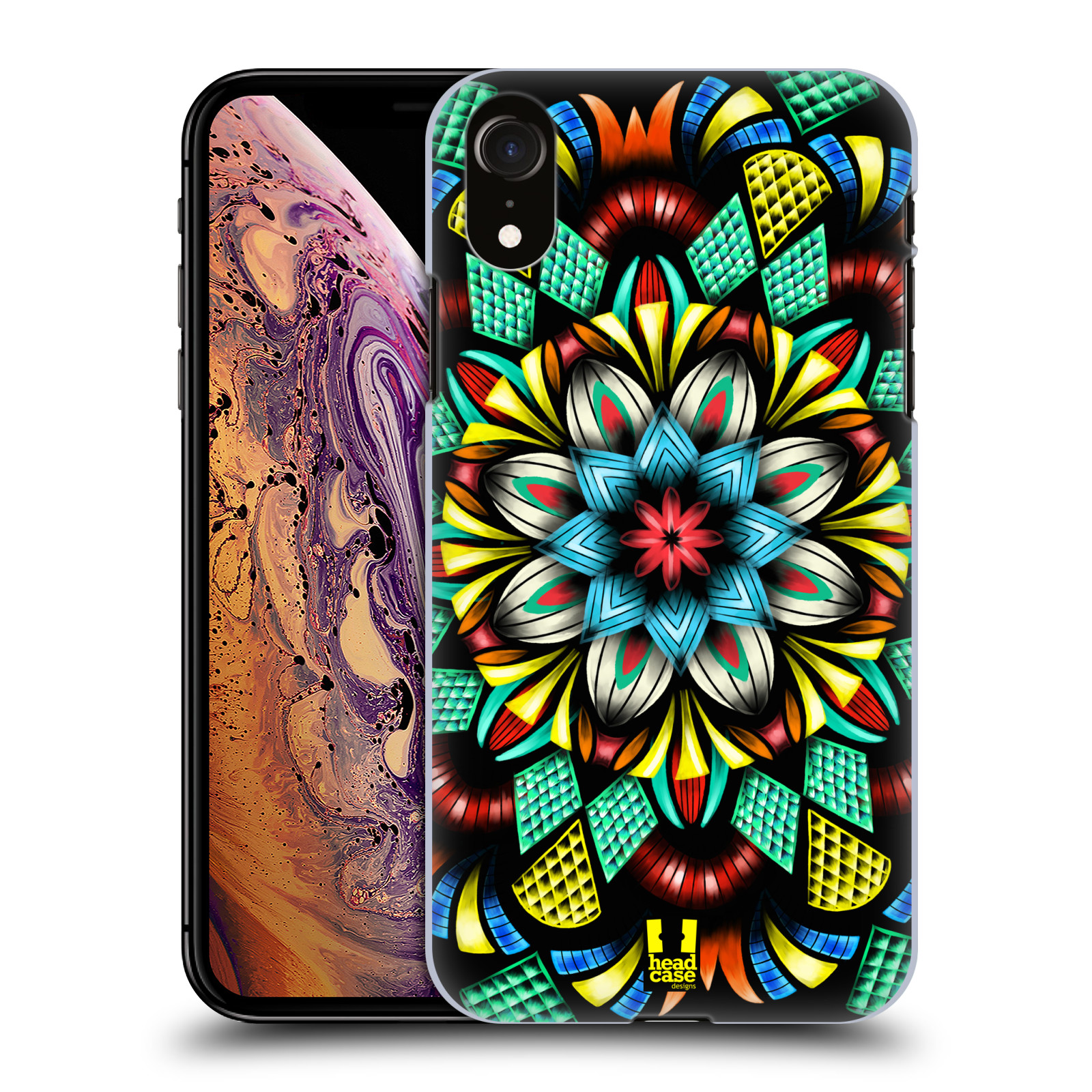 HEAD CASE plastový obal na mobil Apple Iphone XR vzor Indie Mandala kaleidoskop barevný vzor TRADIČNÍ