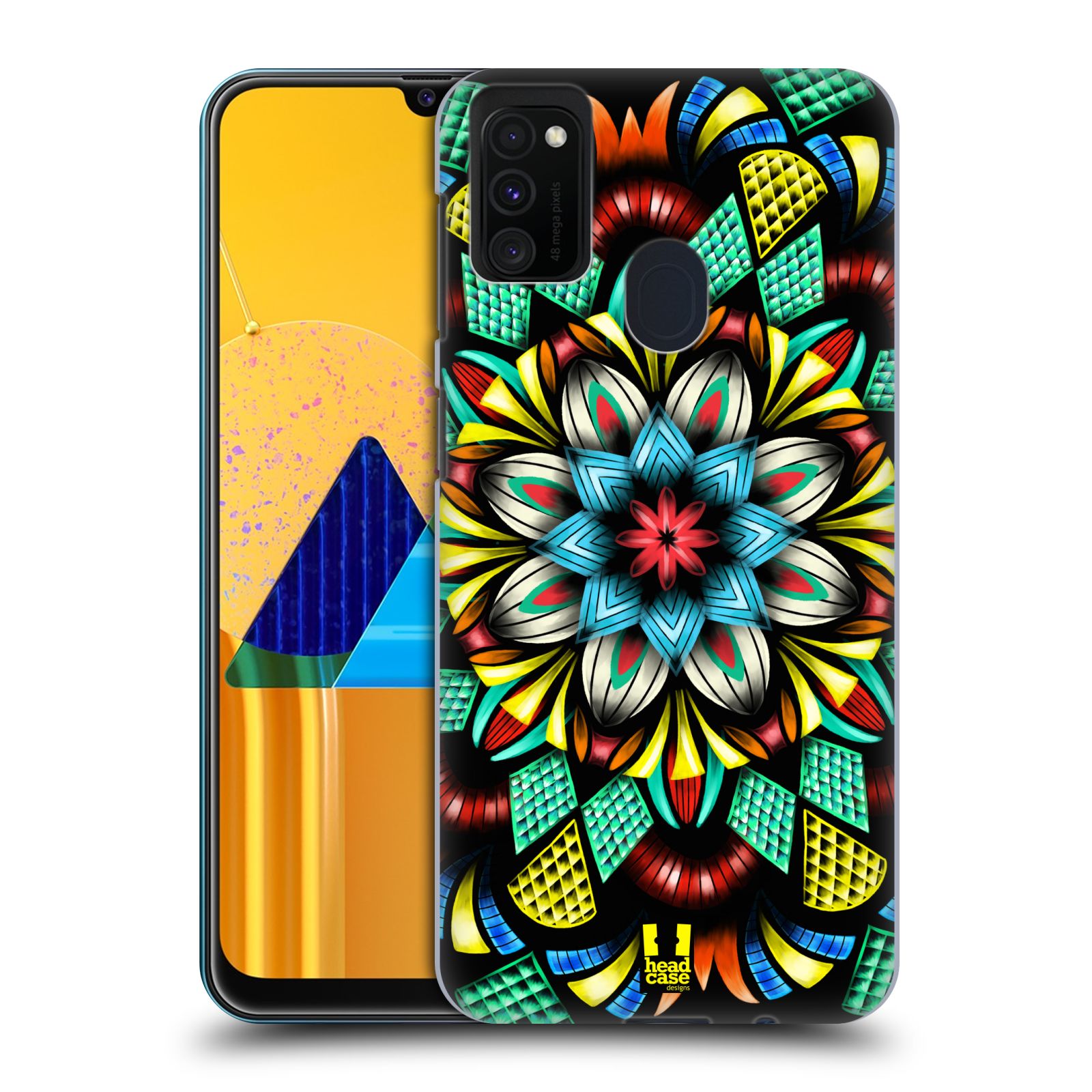Zadní kryt na mobil Samsung Galaxy M21 vzor Indie Mandala kaleidoskop barevný vzor TRADIČNÍ