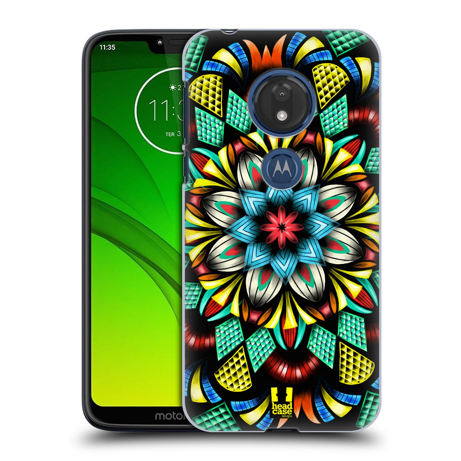 Pouzdro na mobil Motorola Moto G7 Play vzor Indie Mandala kaleidoskop barevný vzor TRADIČNÍ