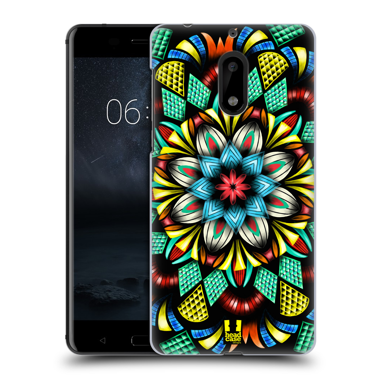 HEAD CASE plastový obal na mobil Nokia 6 vzor Indie Mandala kaleidoskop barevný vzor TRADIČNÍ