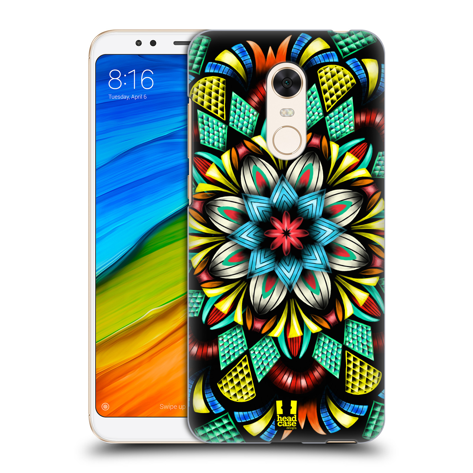 HEAD CASE plastový obal na mobil Xiaomi Redmi 5 PLUS vzor Indie Mandala kaleidoskop barevný vzor TRADIČNÍ