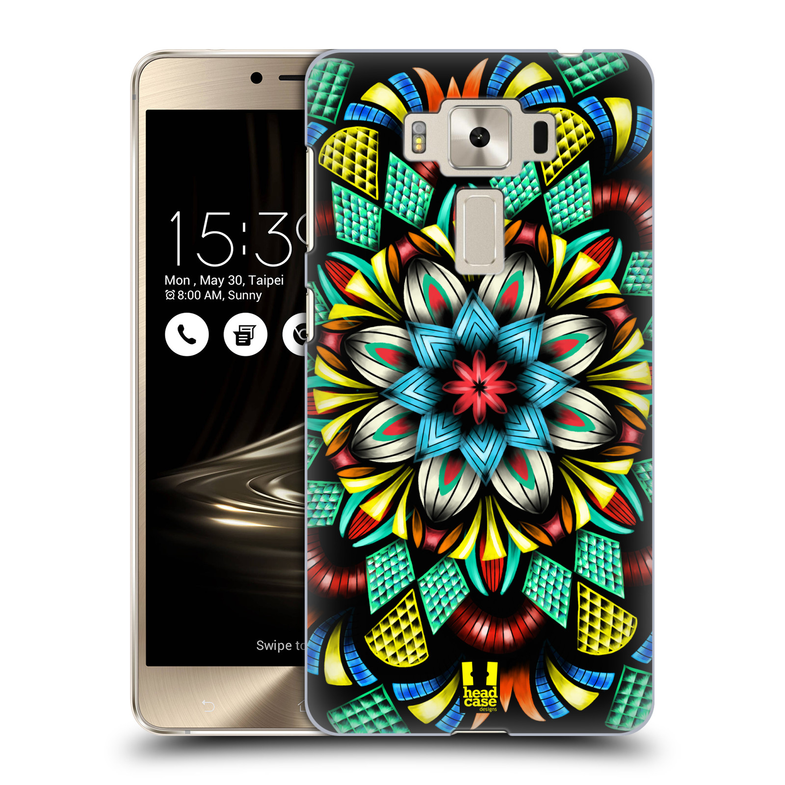 HEAD CASE plastový obal na mobil Asus Zenfone 3 DELUXE ZS550KL vzor Indie Mandala kaleidoskop barevný vzor TRADIČNÍ