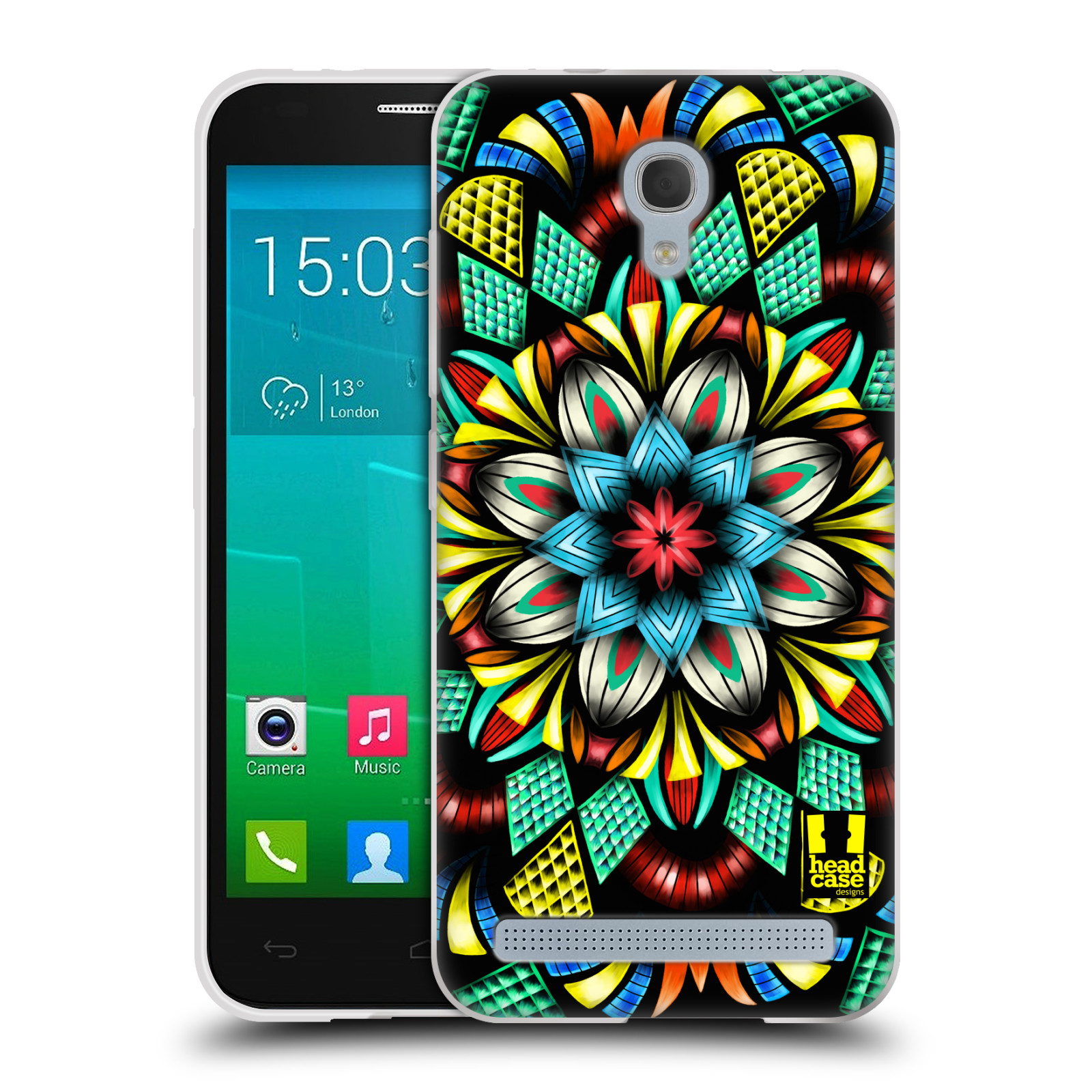 HEAD CASE silikonový obal na mobil Alcatel Idol 2 MINI S 6036Y vzor Indie Mandala kaleidoskop barevný vzor TRADIČNÍ