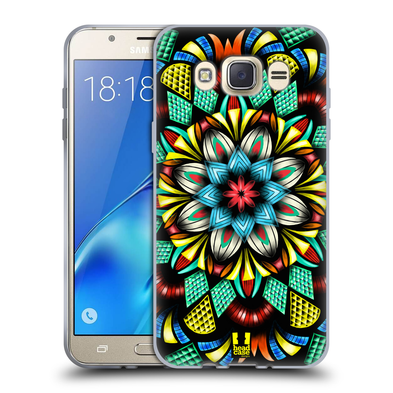 HEAD CASE silikonový obal, kryt na mobil Samsung Galaxy J7 2016 (J710, J710F) vzor Indie Mandala kaleidoskop barevný vzor TRADIČNÍ