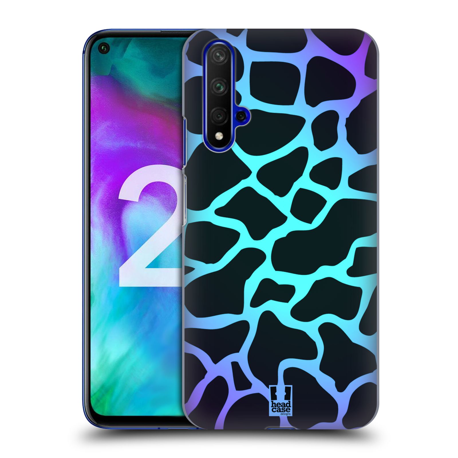 Pouzdro na mobil Honor 20 - HEAD CASE - vzor Divočina zvíře tyrkysová žirafa magický vzor