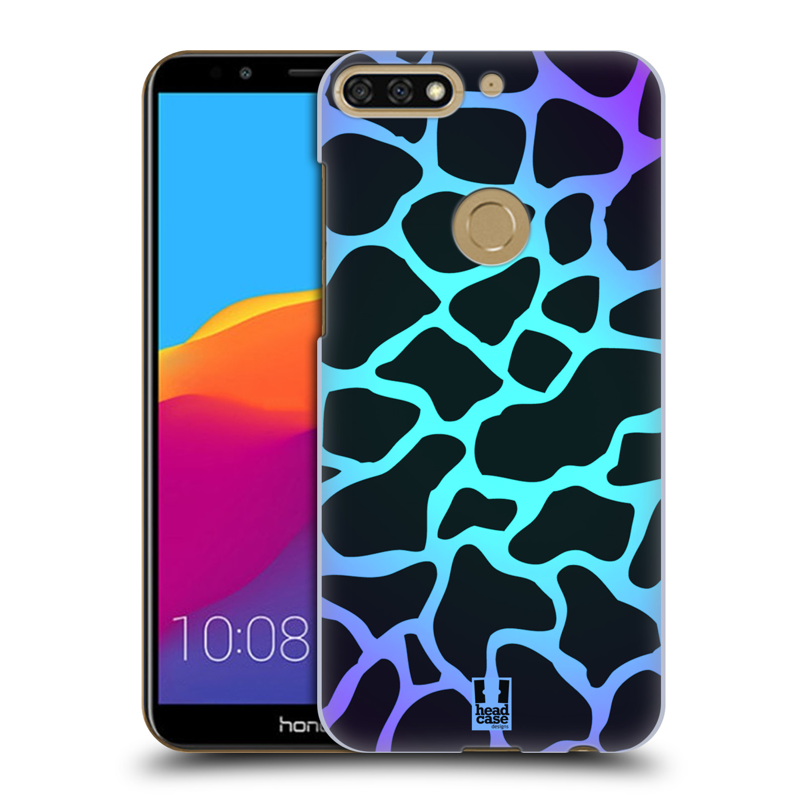 HEAD CASE plastový obal na mobil Honor 7c vzor Divočina zvíře tyrkysová žirafa magický vzor