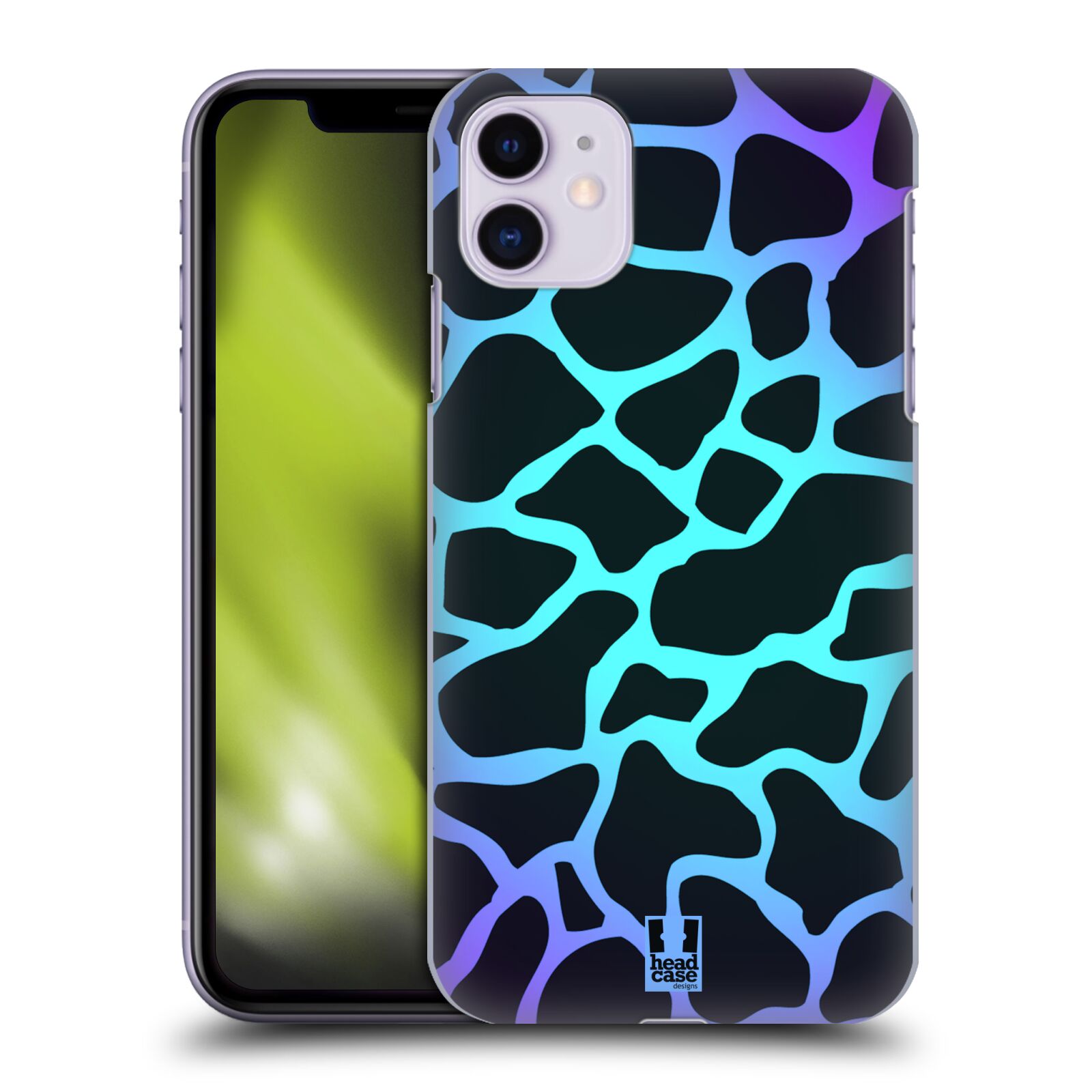 Pouzdro na mobil Apple Iphone 11 - HEAD CASE - vzor Divočina zvíře tyrkysová žirafa magický vzor