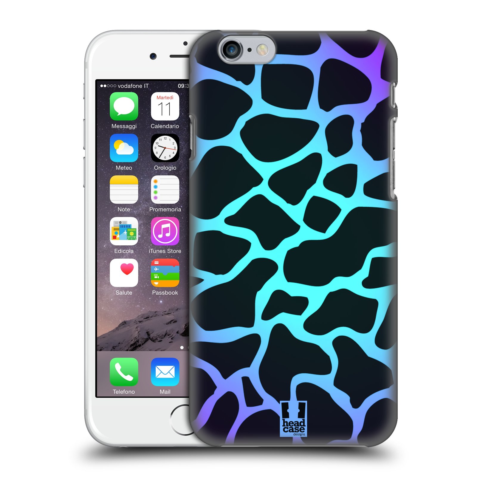 Plastové pouzdro pro mobil Apple Iphone 6/6S vzor Divočina zvíře tyrkysová žirafa magický vzor