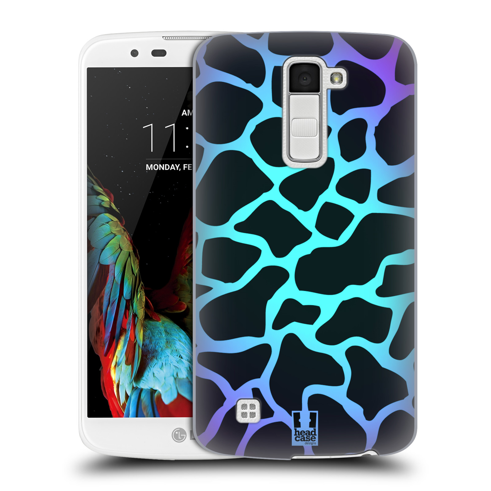 HEAD CASE plastový obal na mobil LG K10 vzor Divočina zvíře tyrkysová žirafa magický vzor