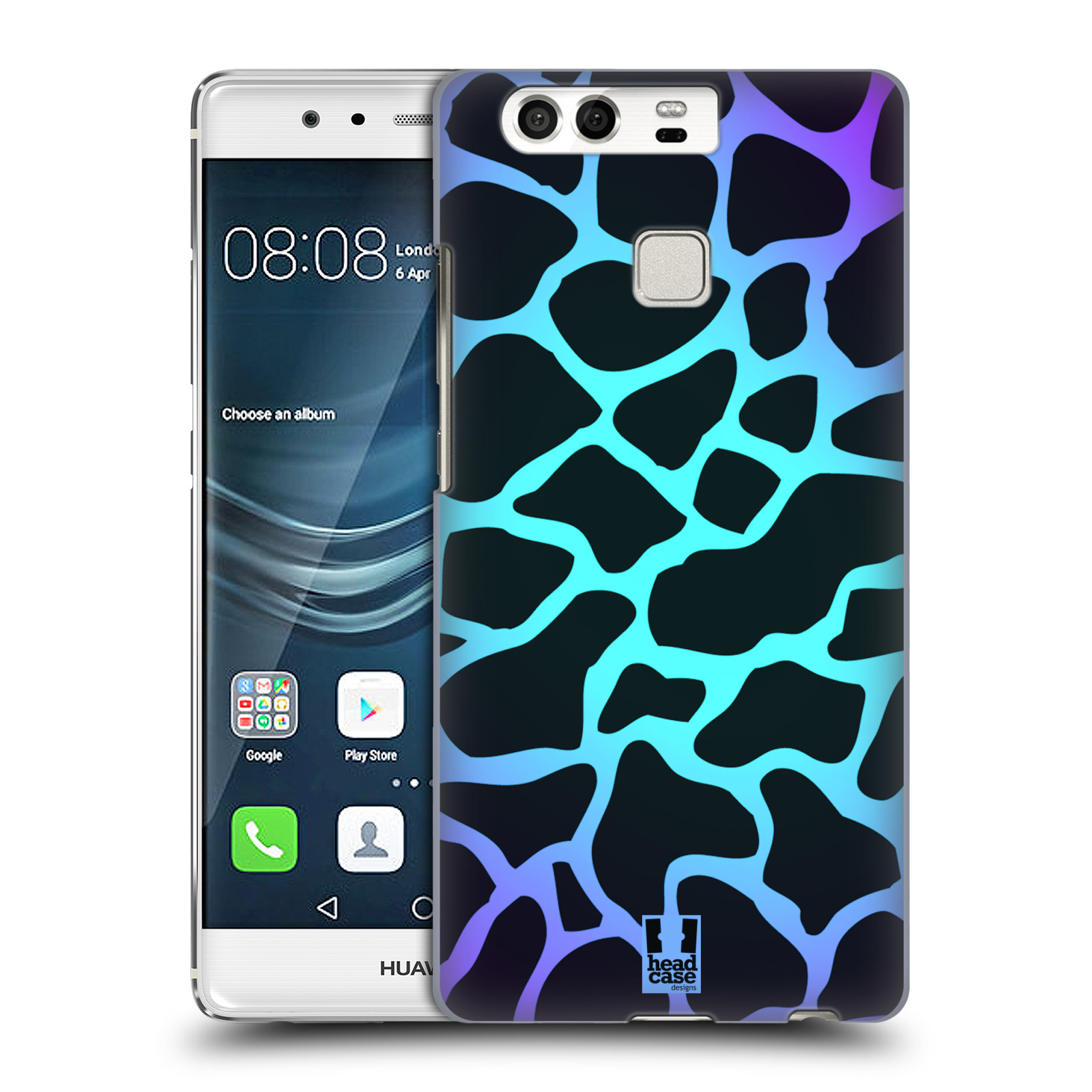 HEAD CASE plastový obal na mobil Huawei P9 / P9 DUAL SIM vzor Divočina zvíře tyrkysová žirafa magický vzor