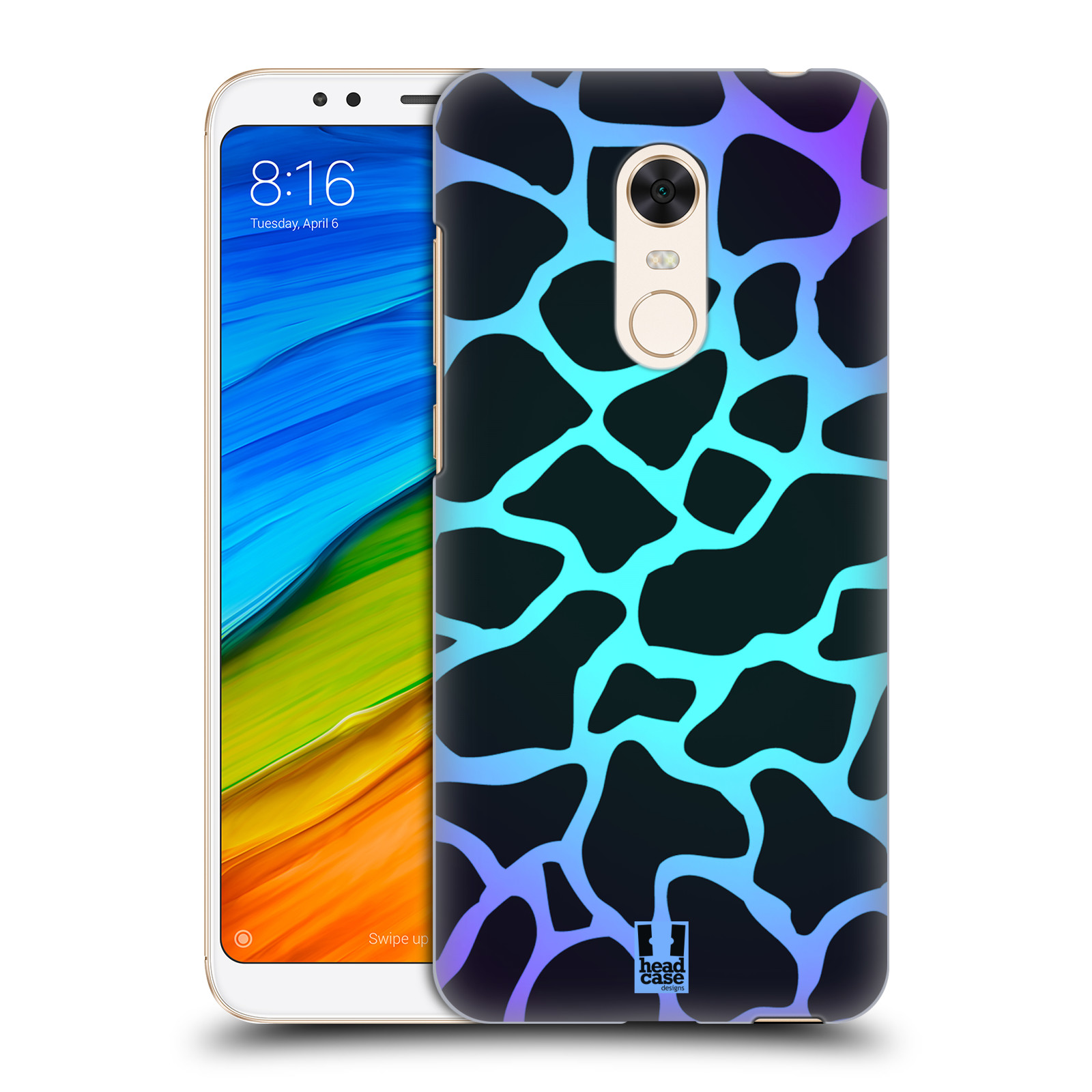 HEAD CASE plastový obal na mobil Xiaomi Redmi 5 PLUS vzor Divočina zvíře tyrkysová žirafa magický vzor
