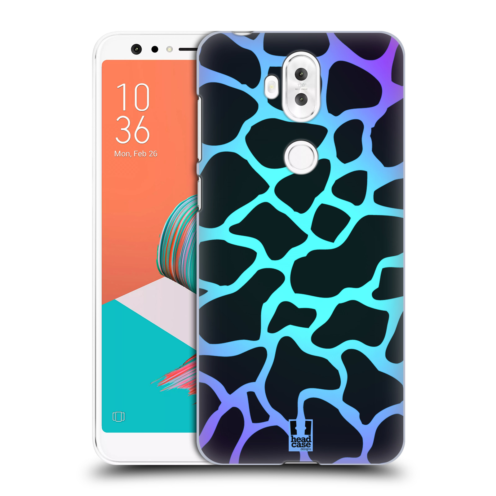 HEAD CASE plastový obal na mobil Asus Zenfone 5 LITE ZC600KL vzor Divočina zvíře tyrkysová žirafa magický vzor