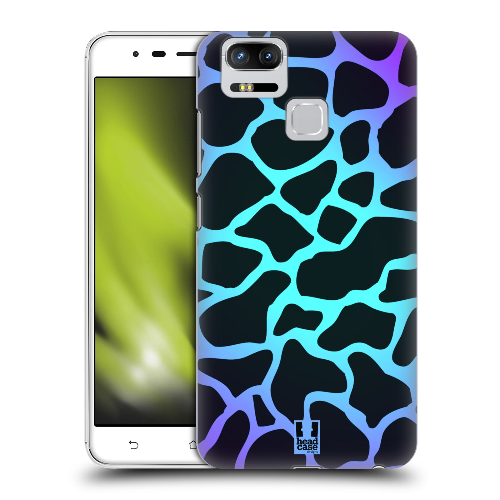 HEAD CASE plastový obal na mobil Asus Zenfone 3 Zoom ZE553KL vzor Divočina zvíře tyrkysová žirafa magický vzor