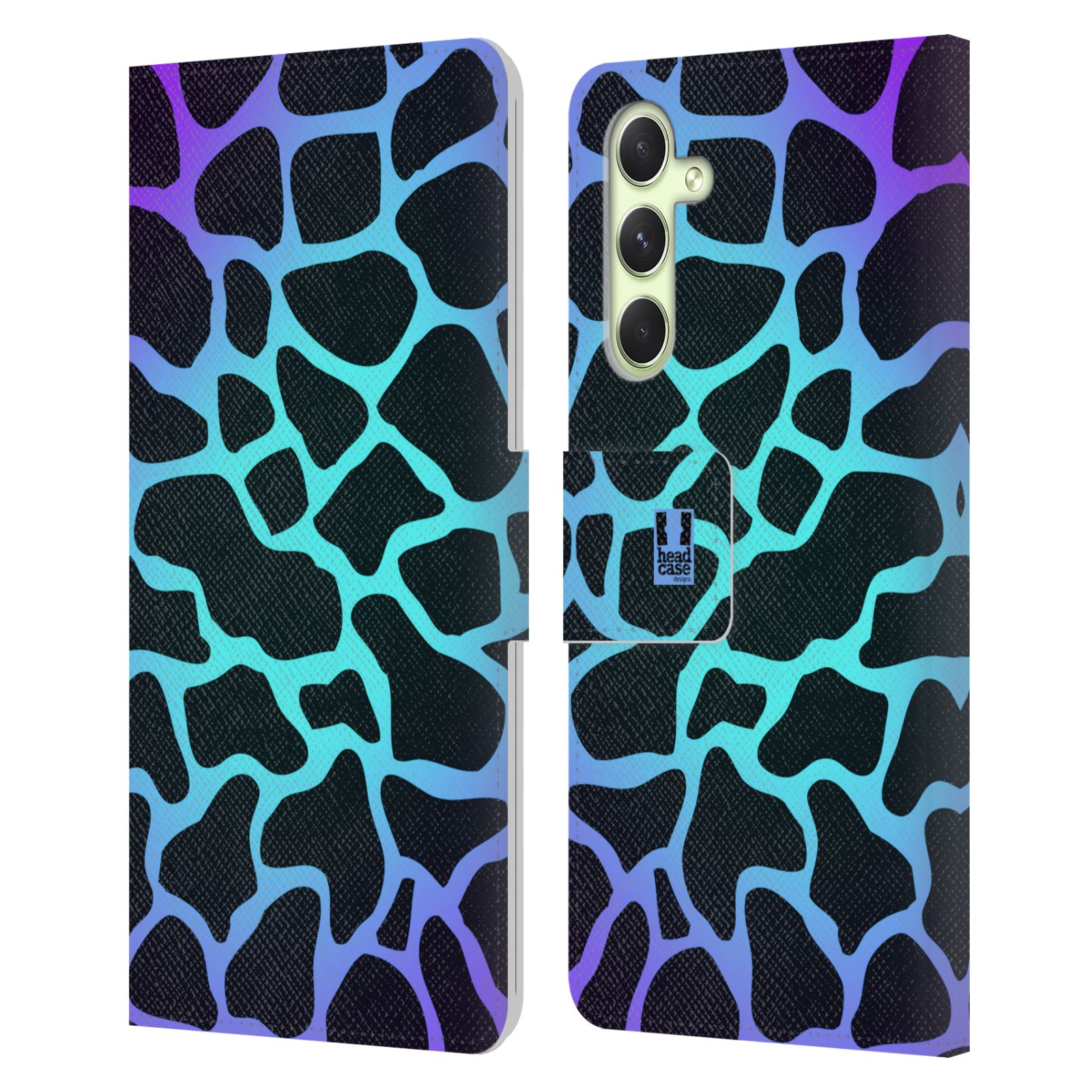 Pouzdro HEAD CASE na mobil Samsung Galaxy A54 5G Zvířecí barevné vzory magická tyrkysova žirafa