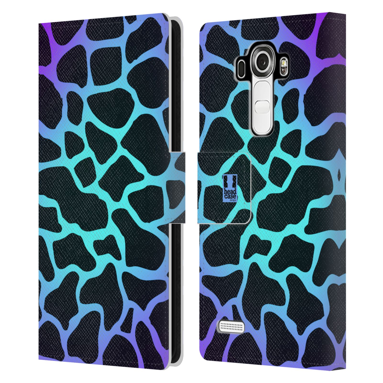 HEAD CASE Flipové pouzdro pro mobil LG G4 (H815) Zvířecí barevné vzory magická tyrkysova žirafa