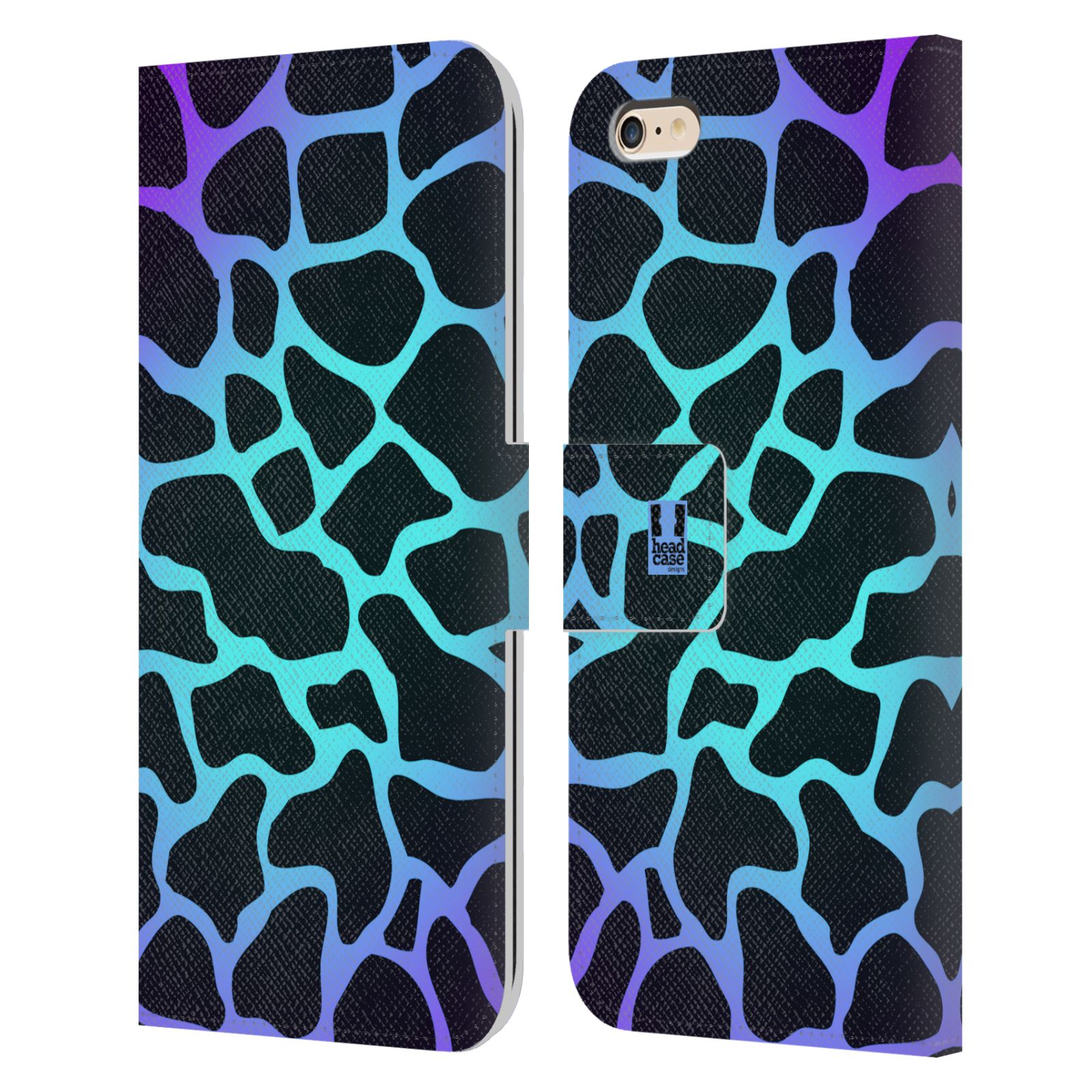 HEAD CASE Flipové pouzdro pro mobil Apple Iphone 6 PLUS / 6S PLUS Zvířecí barevné vzory magická tyrkysova žirafa