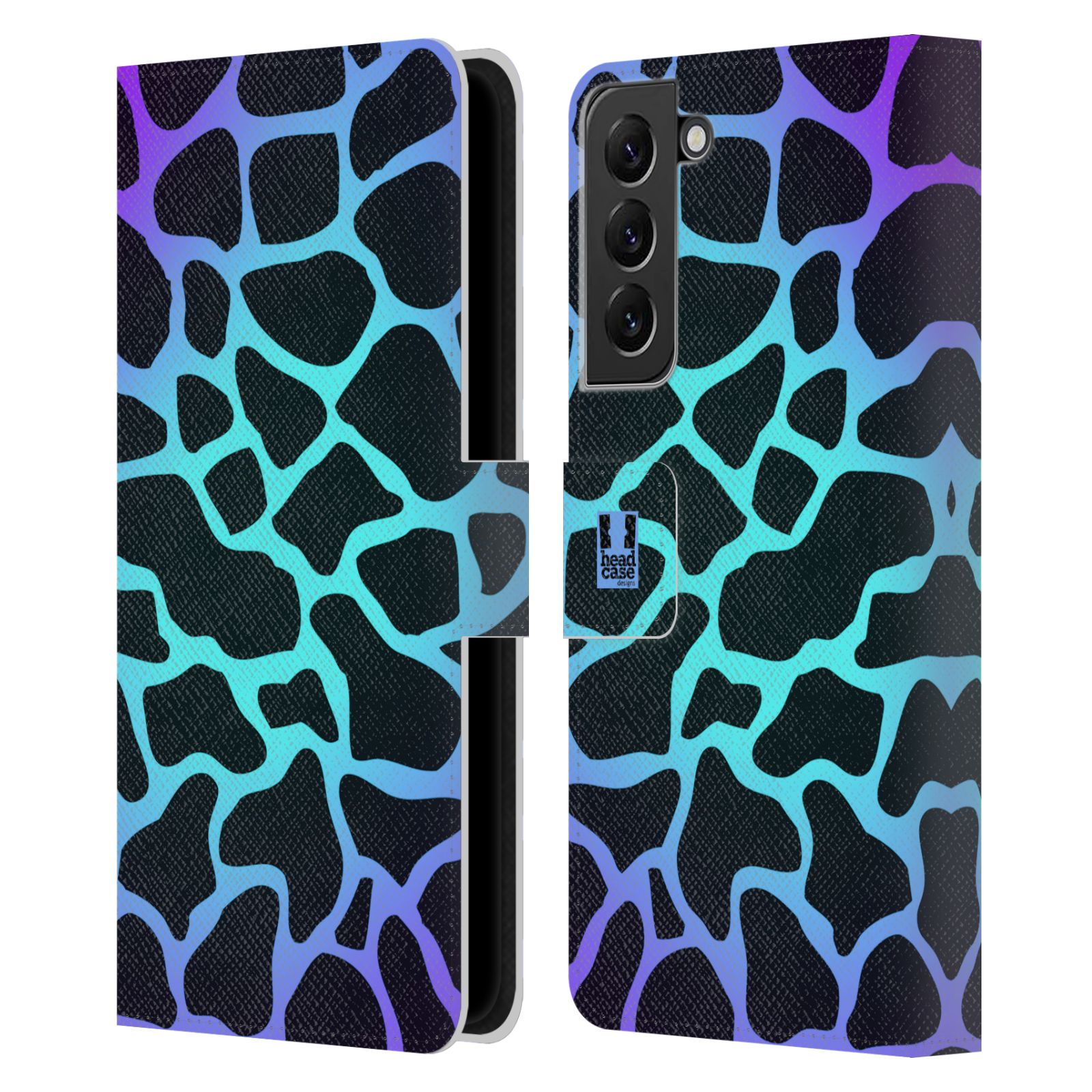Pouzdro HEAD CASE na mobil Samsung Galaxy S22+ / S22+ 5G Zvířecí barevné vzory magická tyrkysova žirafa