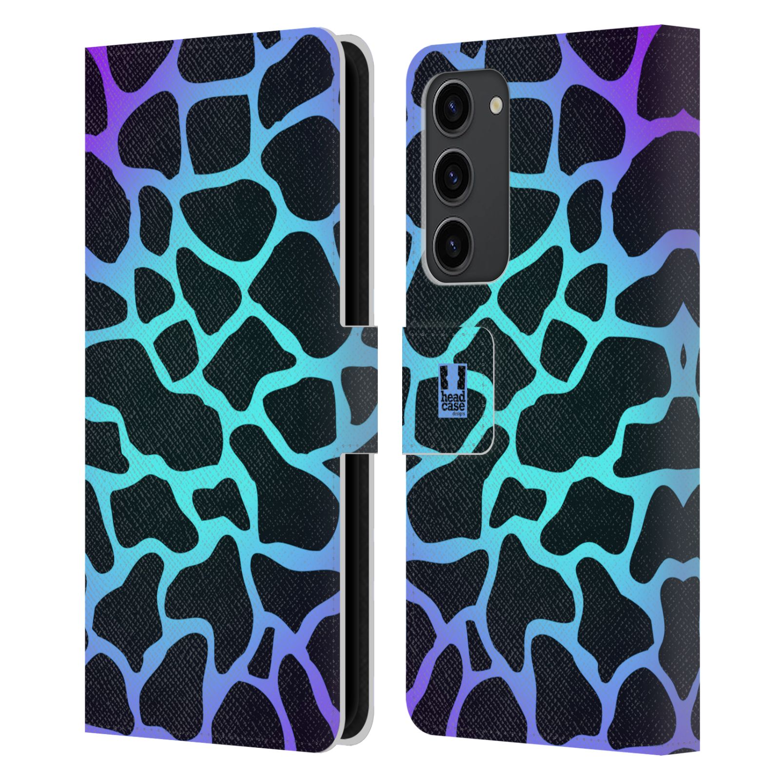 Pouzdro HEAD CASE na mobil Samsung Galaxy S23+ Zvířecí barevné vzory magická tyrkysova žirafa