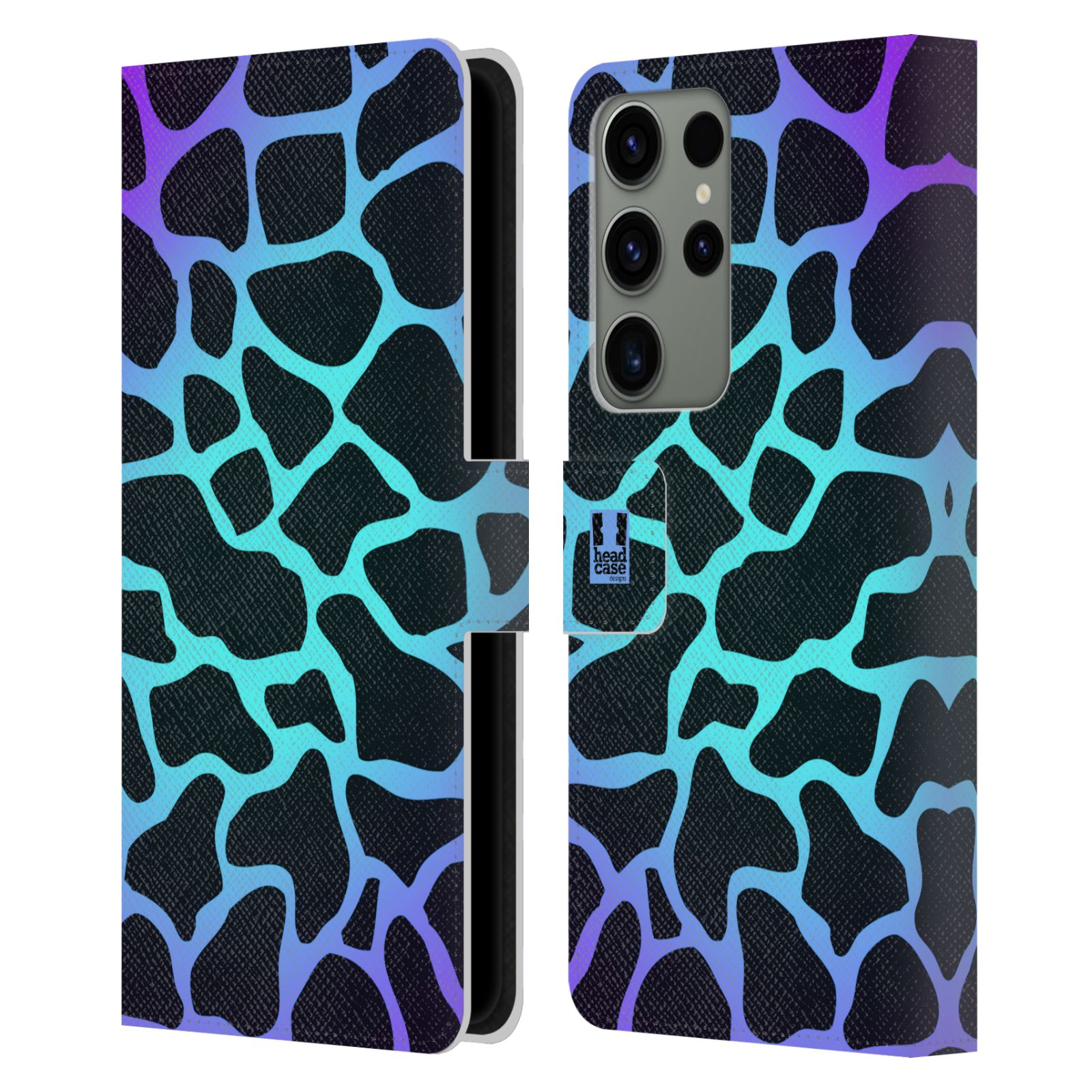 Pouzdro HEAD CASE na mobil Samsung Galaxy S23 ULTRA Zvířecí barevné vzory magická tyrkysova žirafa