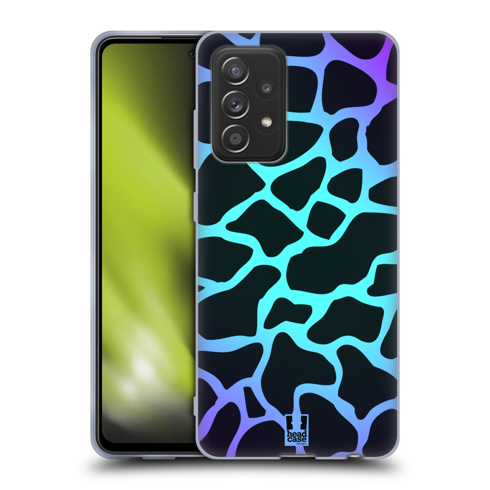 Plastový obal HEAD CASE na mobil Samsung Galaxy A52 / A52 5G / A52s 5G vzor Divočina zvíře tyrkysová žirafa magický vzor
