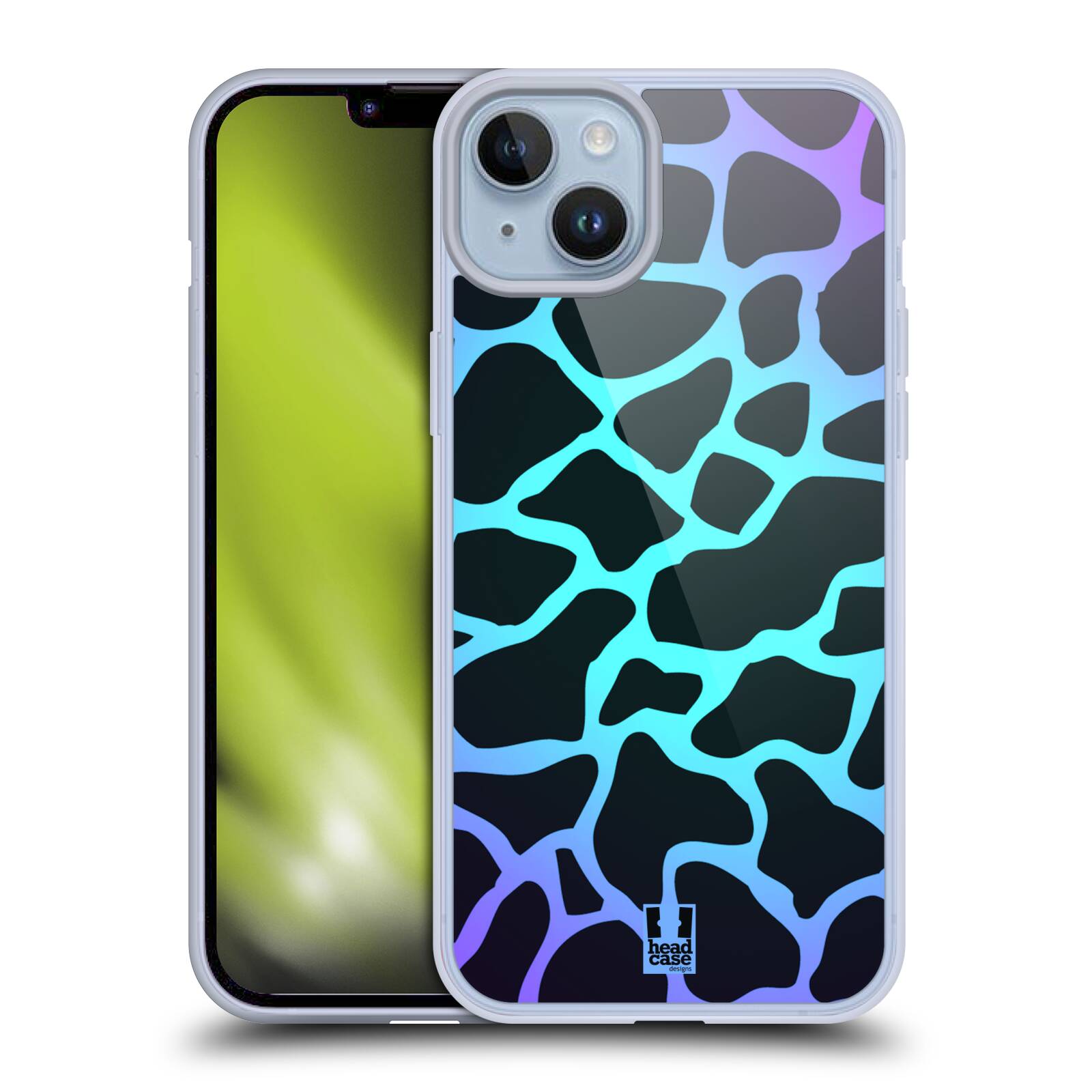 Plastový obal HEAD CASE na mobil Apple Iphone 14 PLUS vzor Divočina zvíře tyrkysová žirafa magický vzor