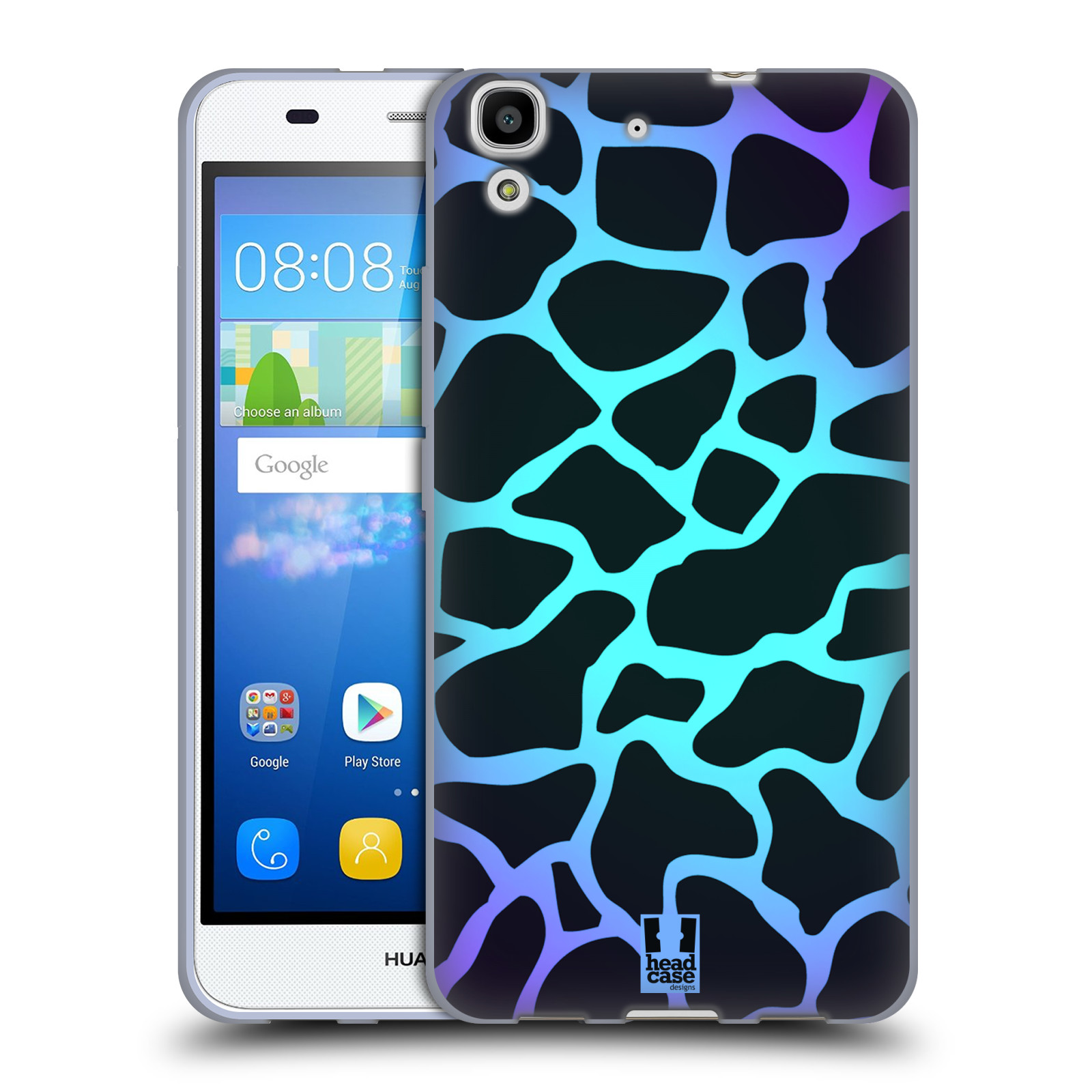 HEAD CASE silikonový obal na mobil HUAWEI Y6 vzor Divočina zvíře tyrkysová žirafa magický vzor
