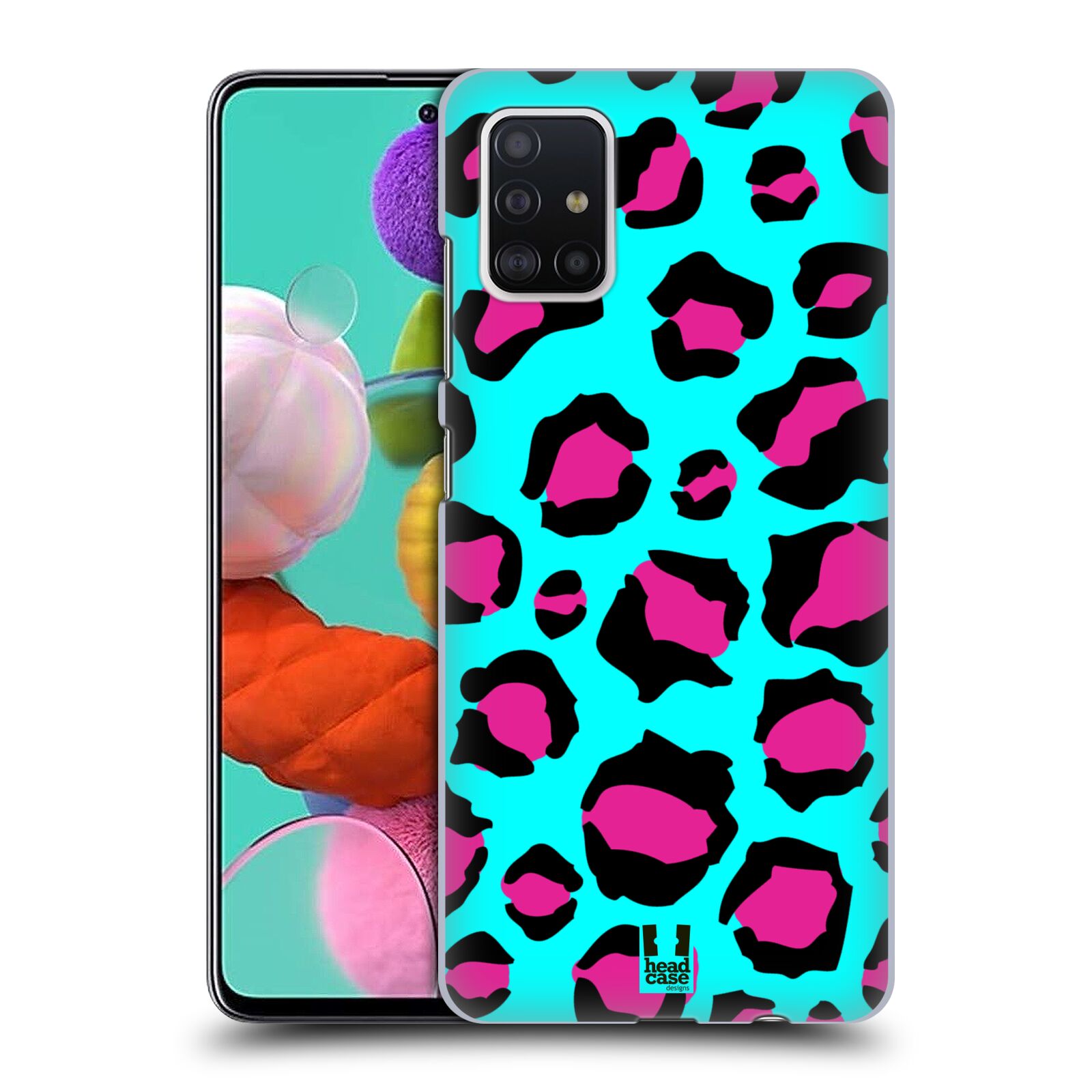 Pouzdro na mobil Samsung Galaxy A51 - HEAD CASE - vzor Divočina zvíře tyrkysový leopard